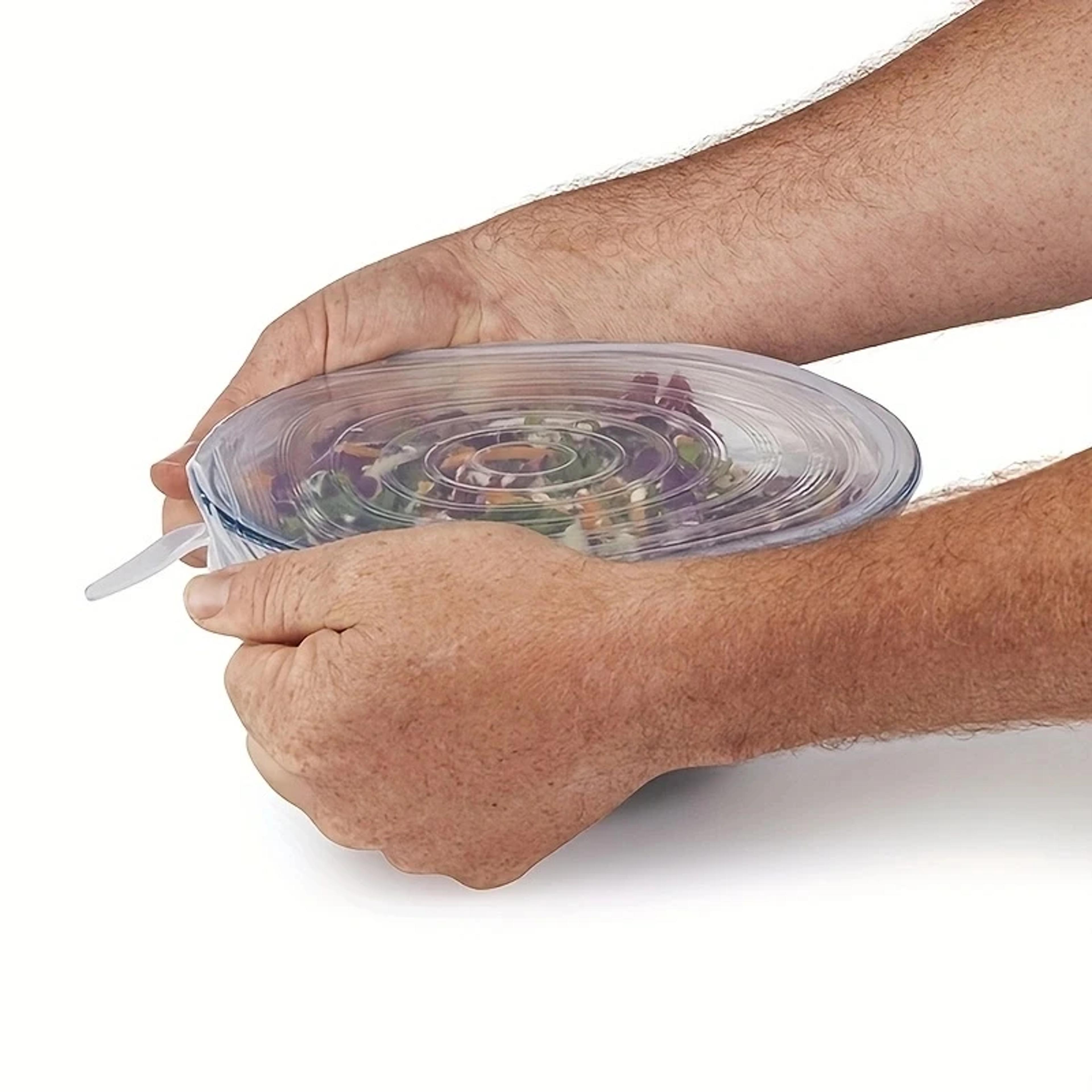 Silicone Stretch Lids Reusable Food Covers For Bowls Cans  Containers Airtight Kitchen Set 2