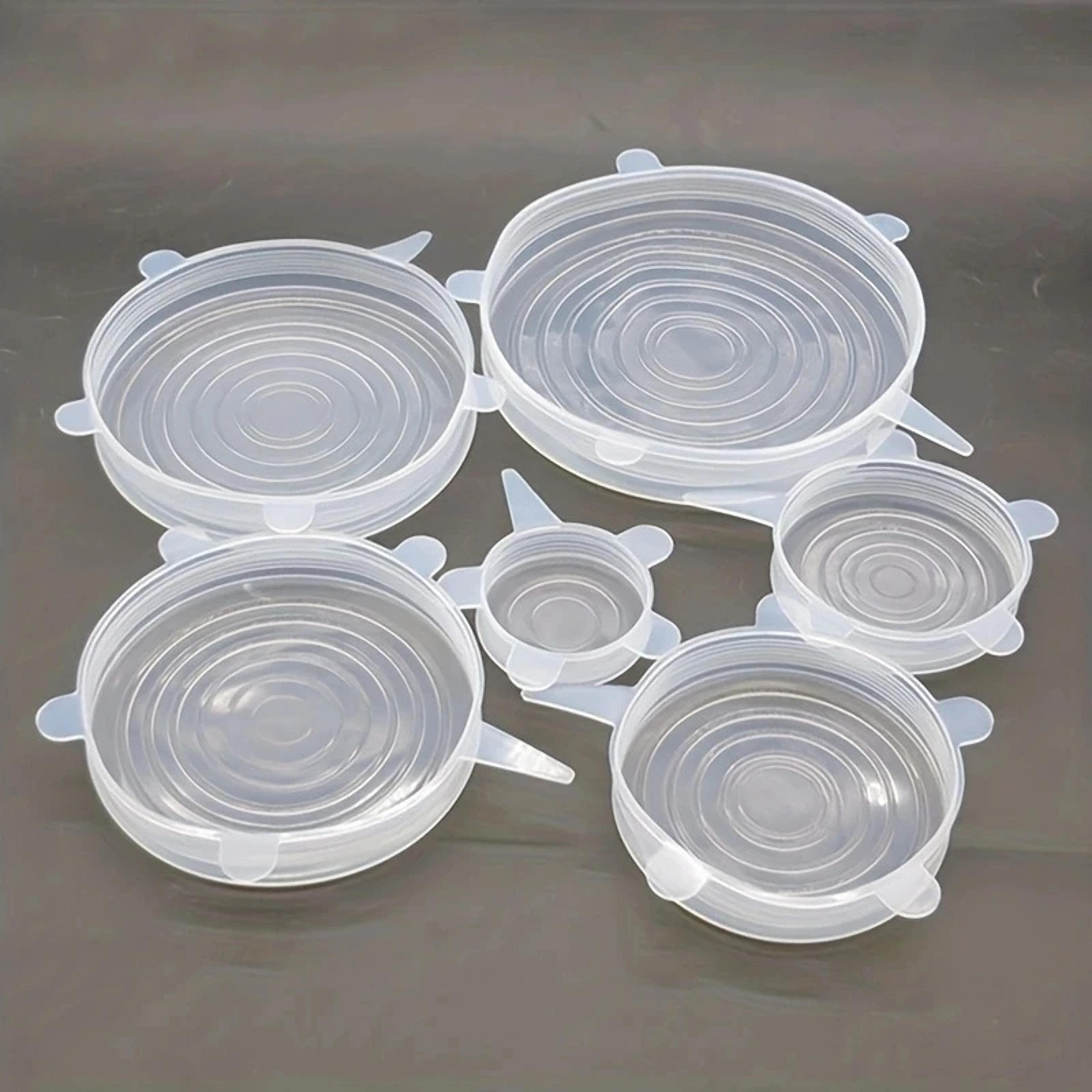 Silicone Stretch Lids Reusable Food Covers For Bowls Cans  Containers Airtight Kitchen Set 3
