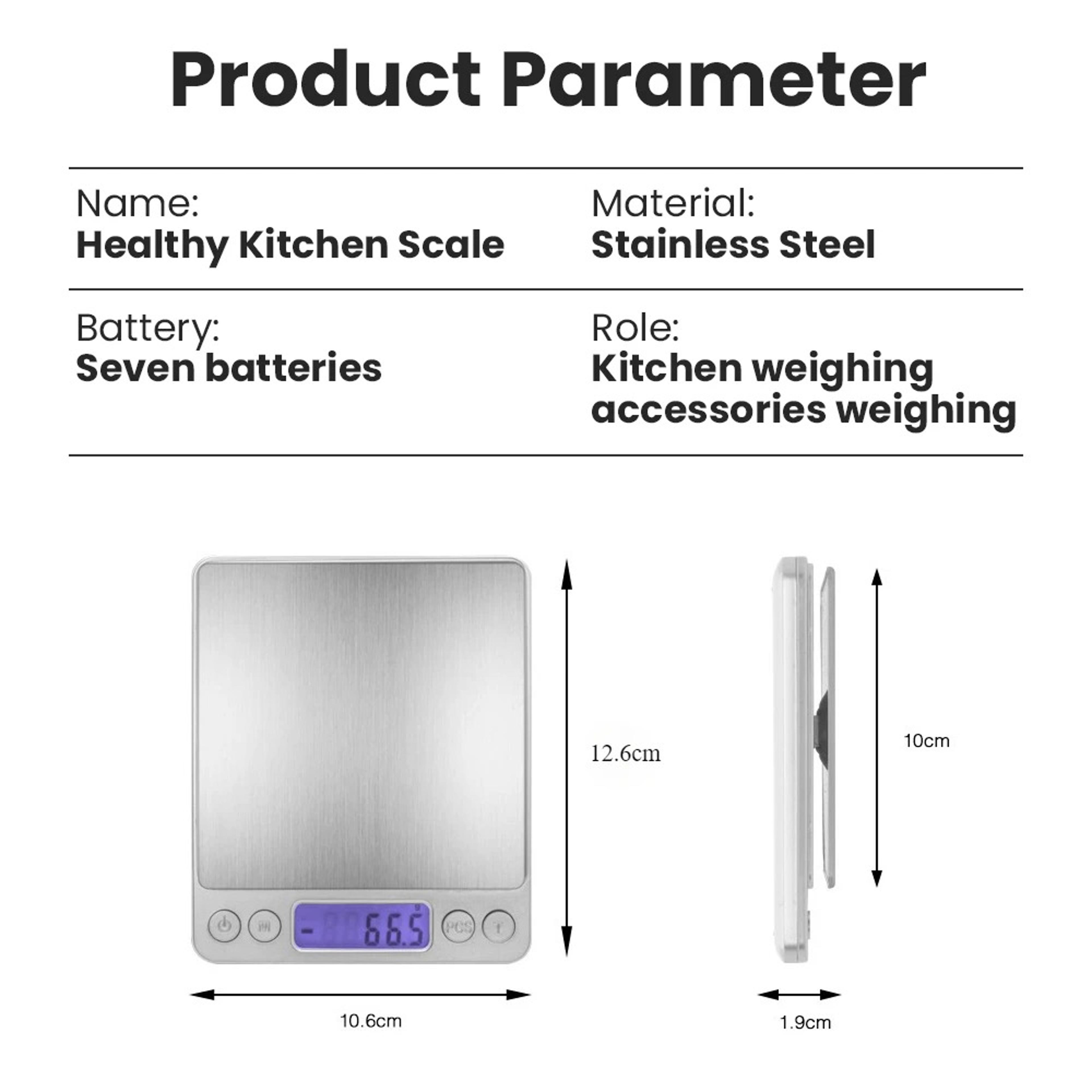 Precision Digital Kitchen Scale Food  Jewelry Gram Scale With LCD And Tare 4