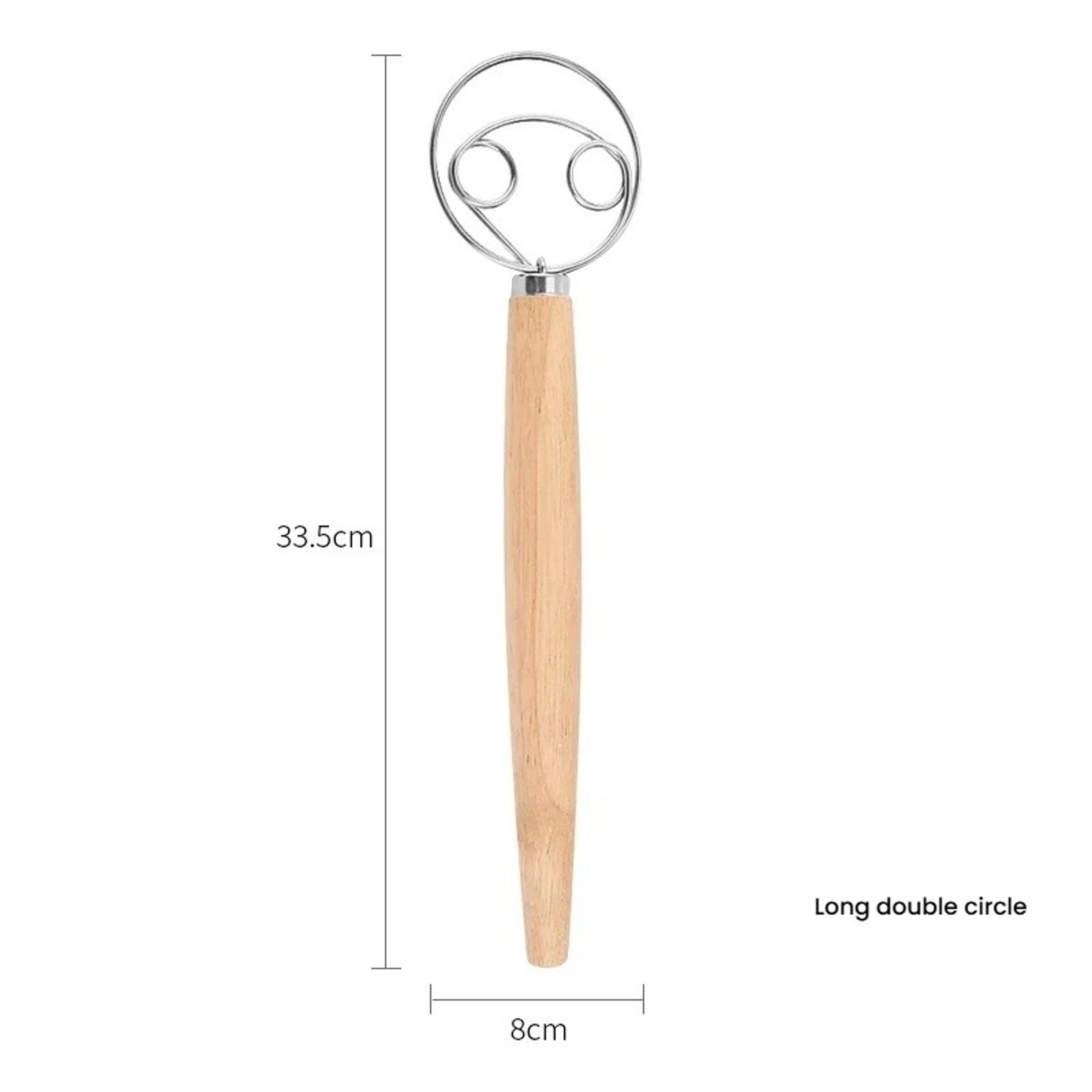 Danish Dough Whisk With Wooden Handle Stainless Steel Sourdough Whisk For Bread Baking 9