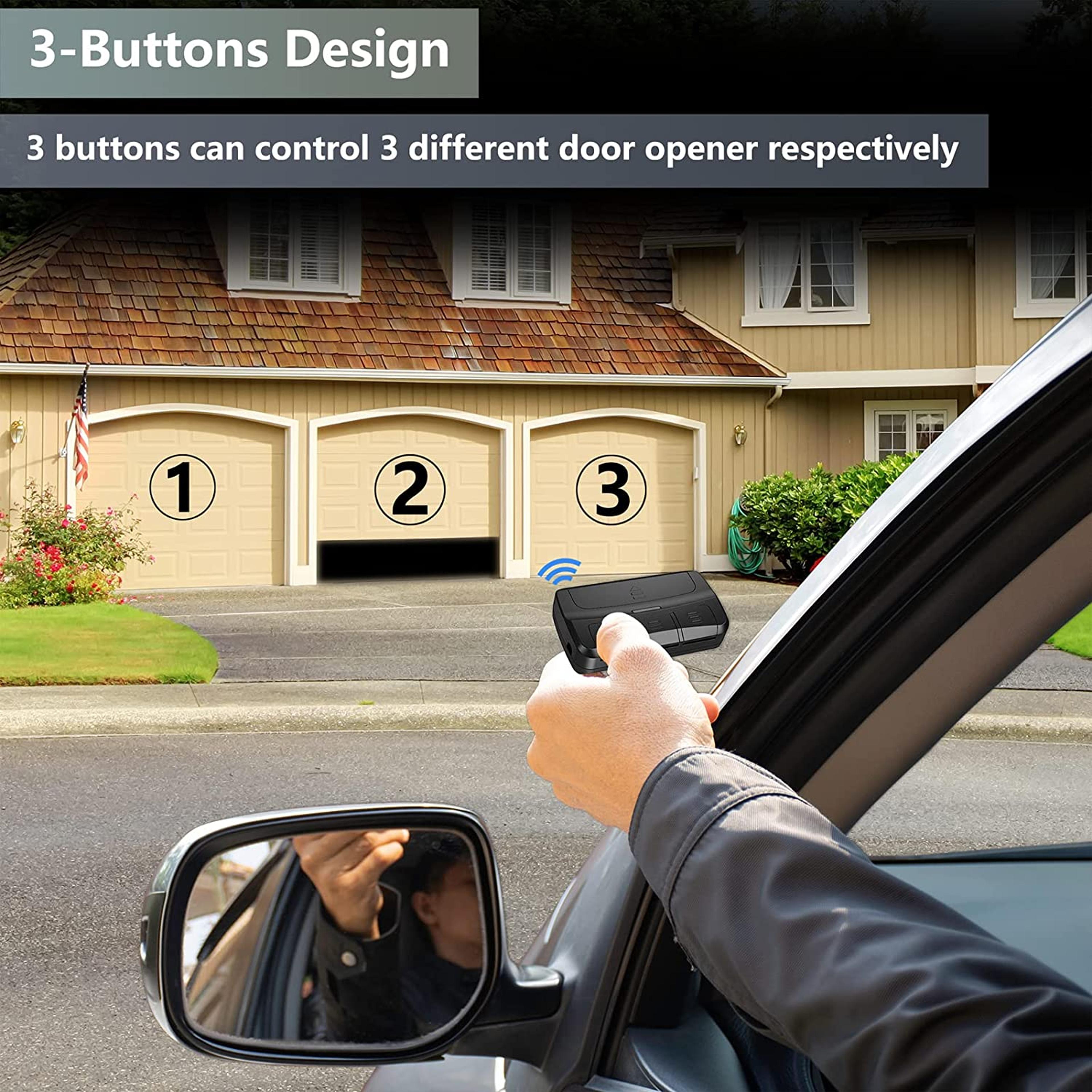 Universal Garage Door Remote Multifrequency Rolling Code Gate Opener With Clip 4