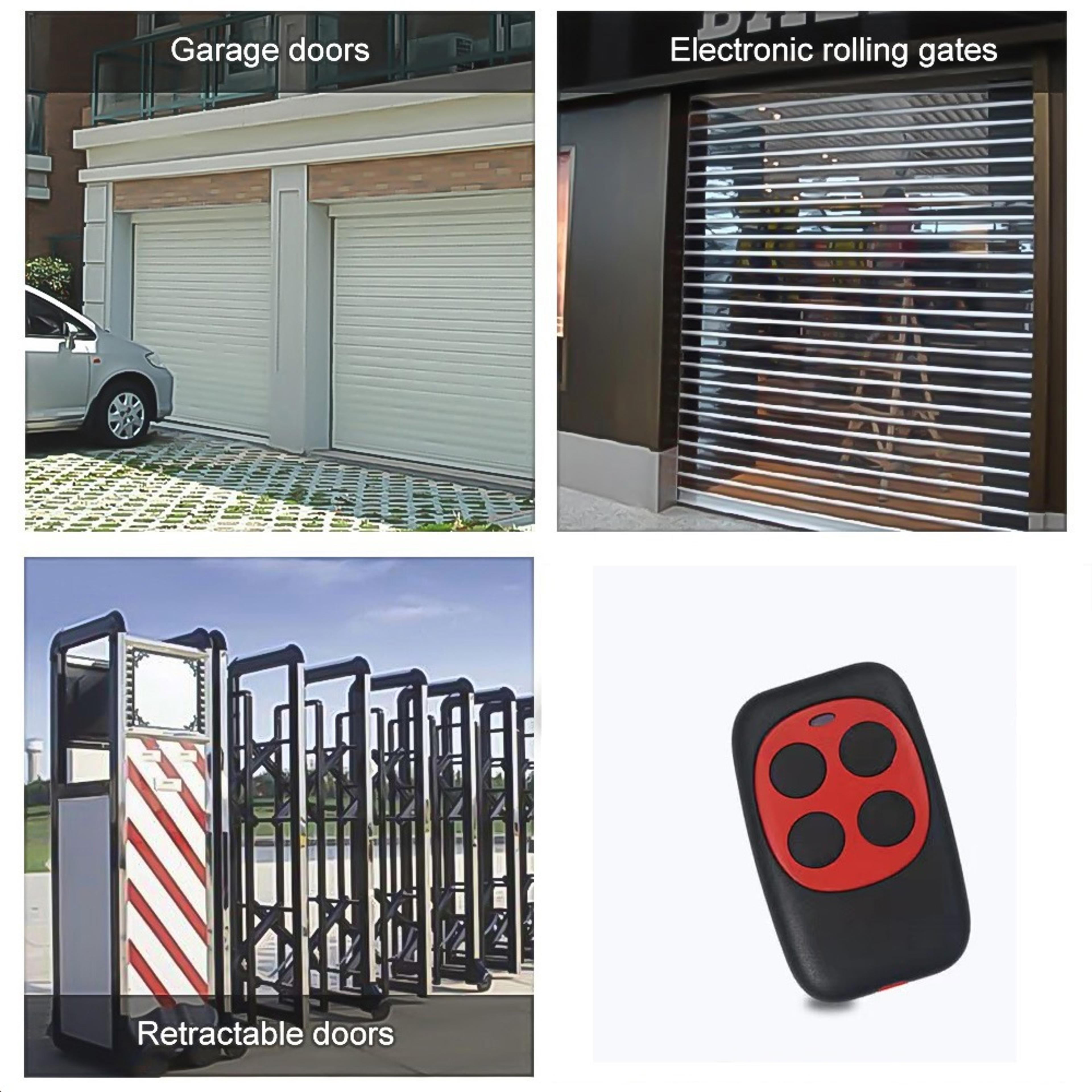 Universal Garage Door Remote Button RF Remote Control Key Fob For Gates  Garage Doors 2