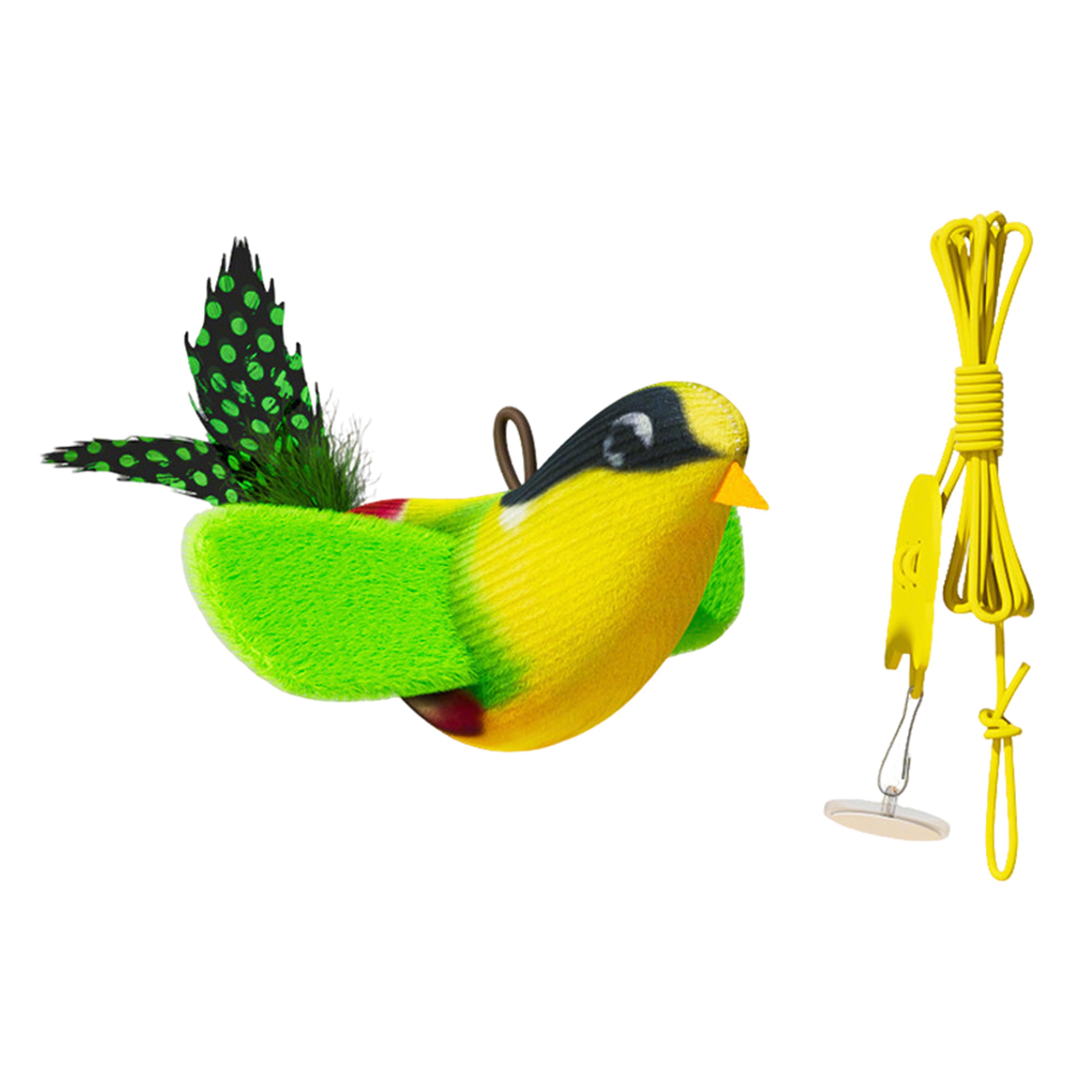 Interactive Cat Bird Toy Wall Hanging Cat Teaser Toy With Sound  Catnip 4