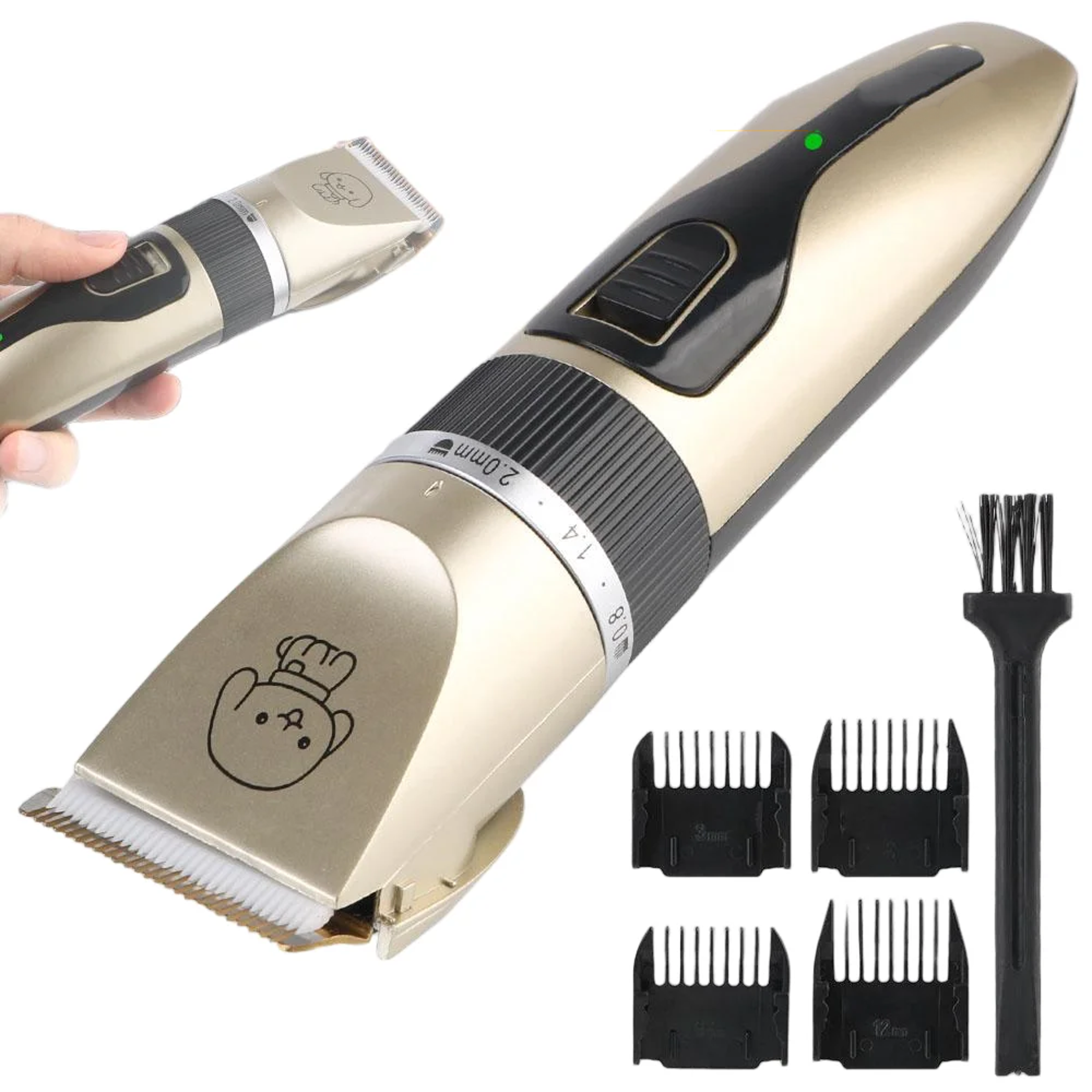 quiet dog grooming clippers cordless pet hair trimmer for dogs & cats