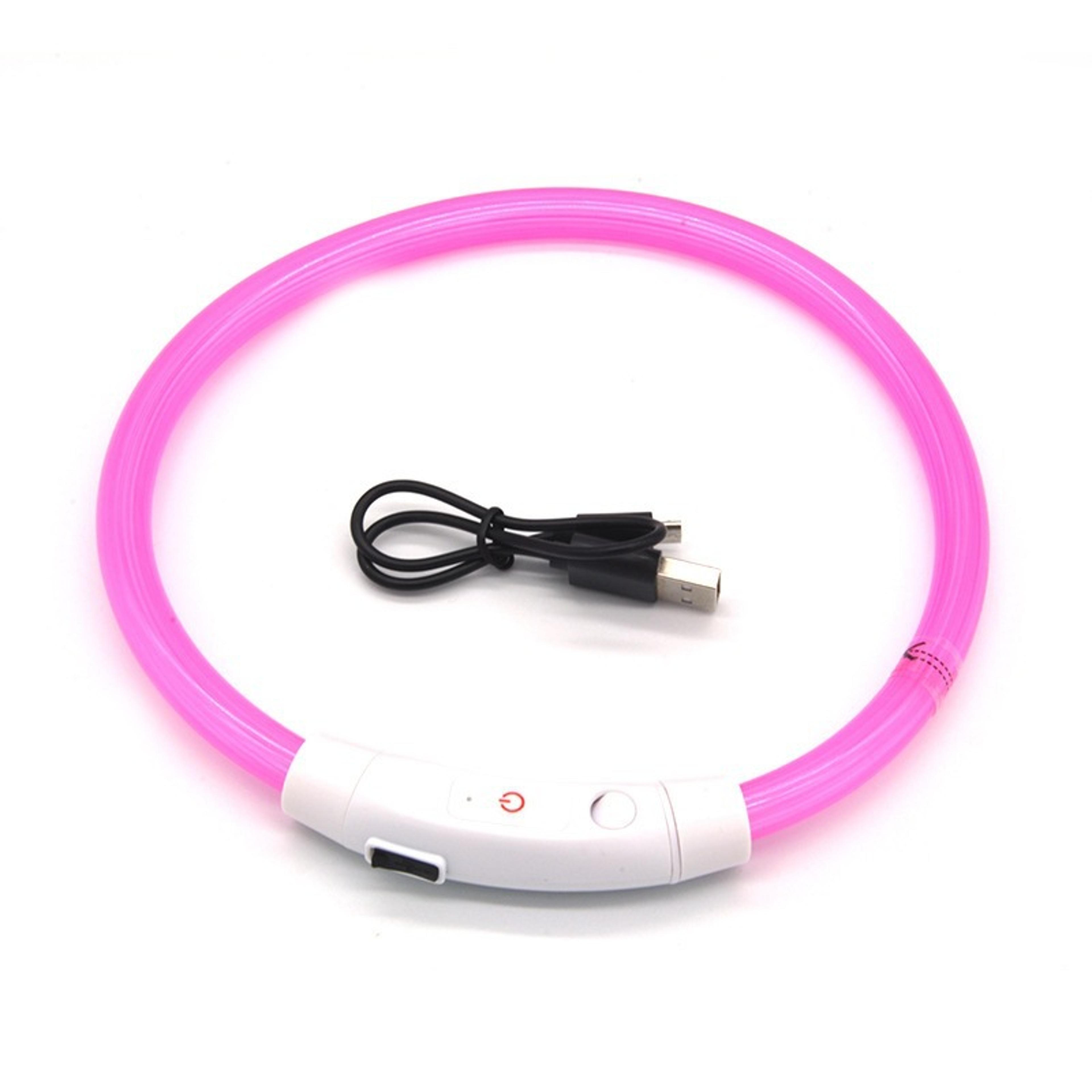 USB Rechargeable LED Dog Collar For Night Safety Light Up Glowing Pet Collar 9