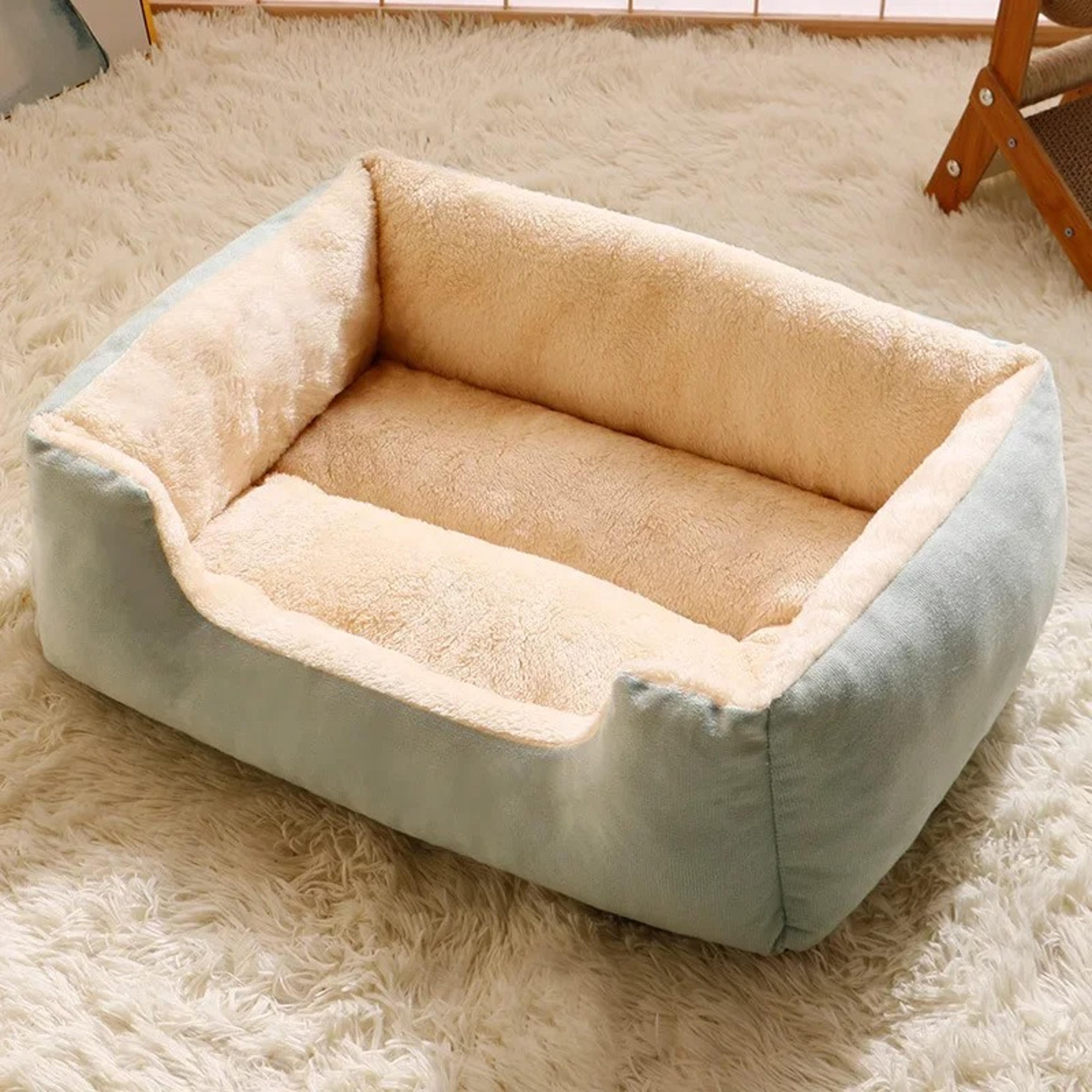 Cozy Plush Cat Bed Cave For Cats  Small Dogs Warm Pet House Cushion 4