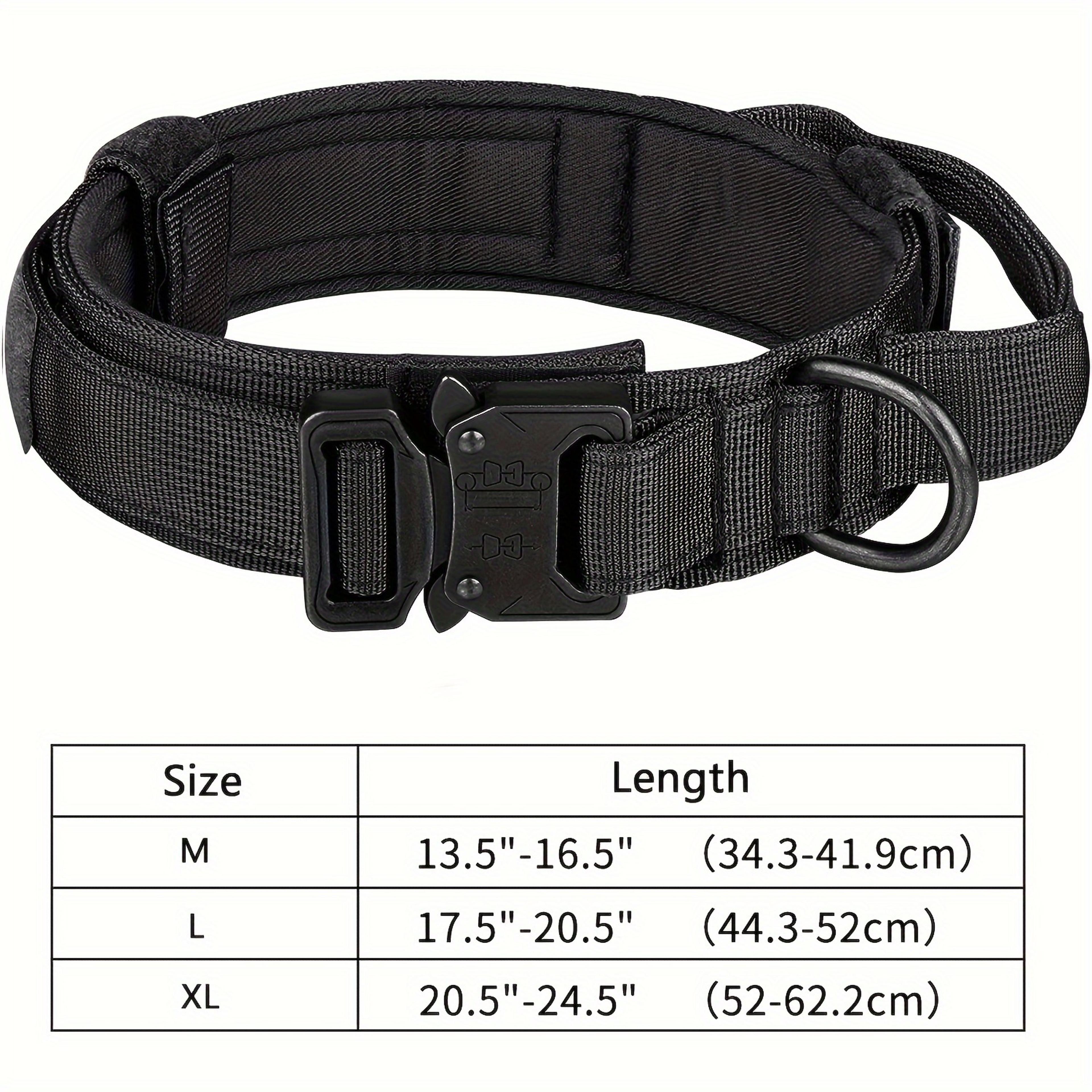 Heavy Duty Tactical Dog Collar With Control Handle  Metal Buckle For Medium And Large Dogs 5