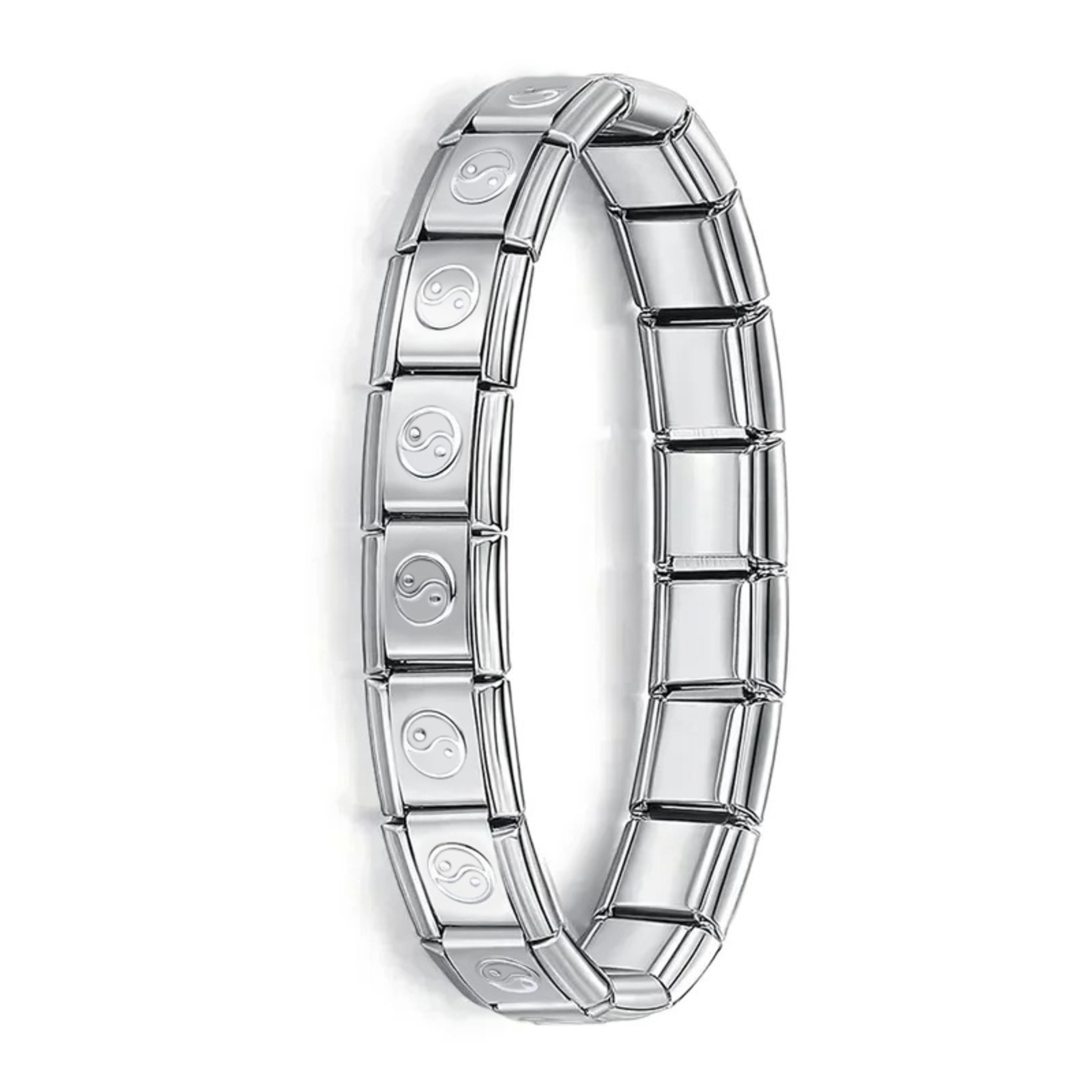 Hapiship Italian Charm Bracelet For Women Stainless Steel Elastic DIY Charm Bangle 3