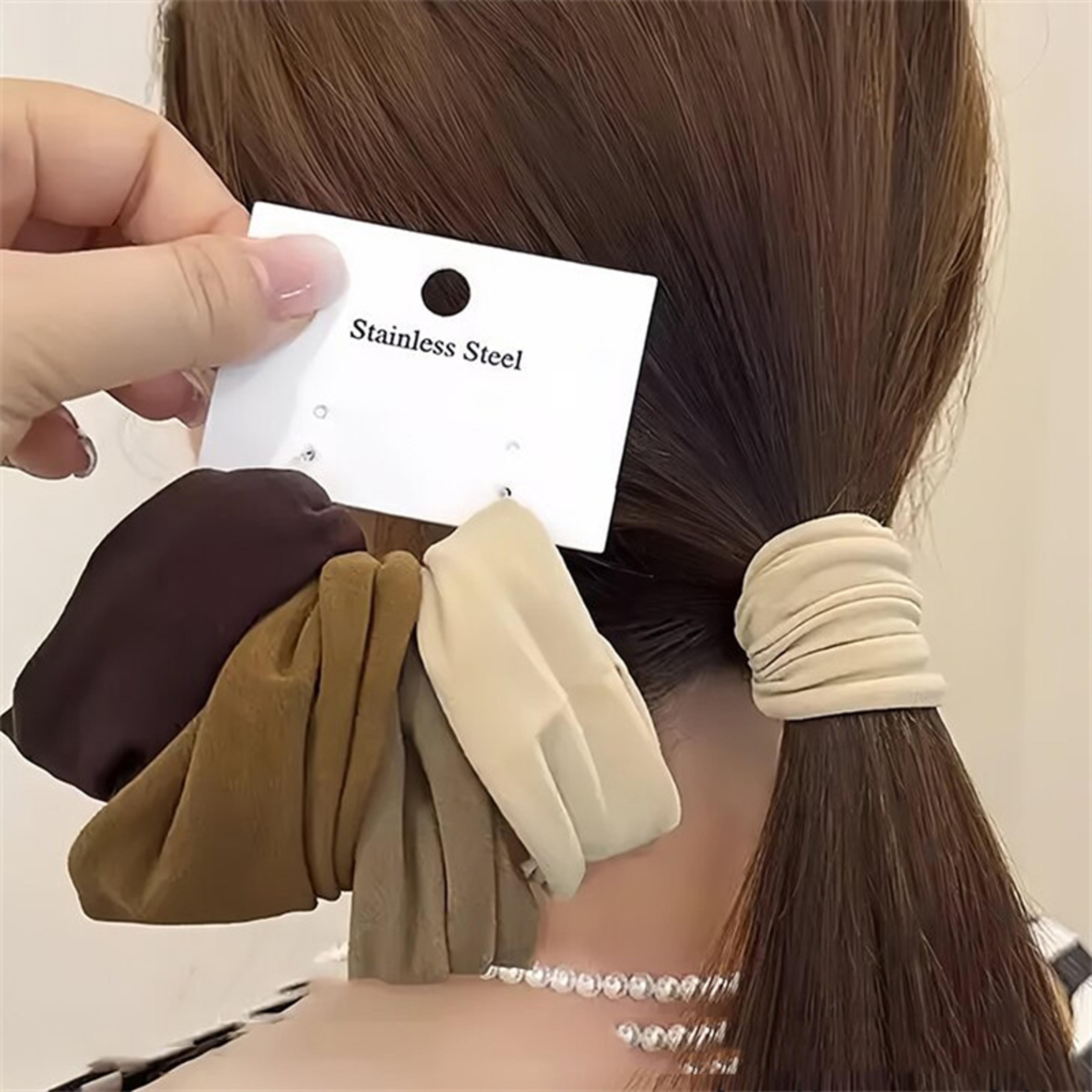 korean hair ties set thick elastic ponytail holders for strong no slip everyday hairstyles
