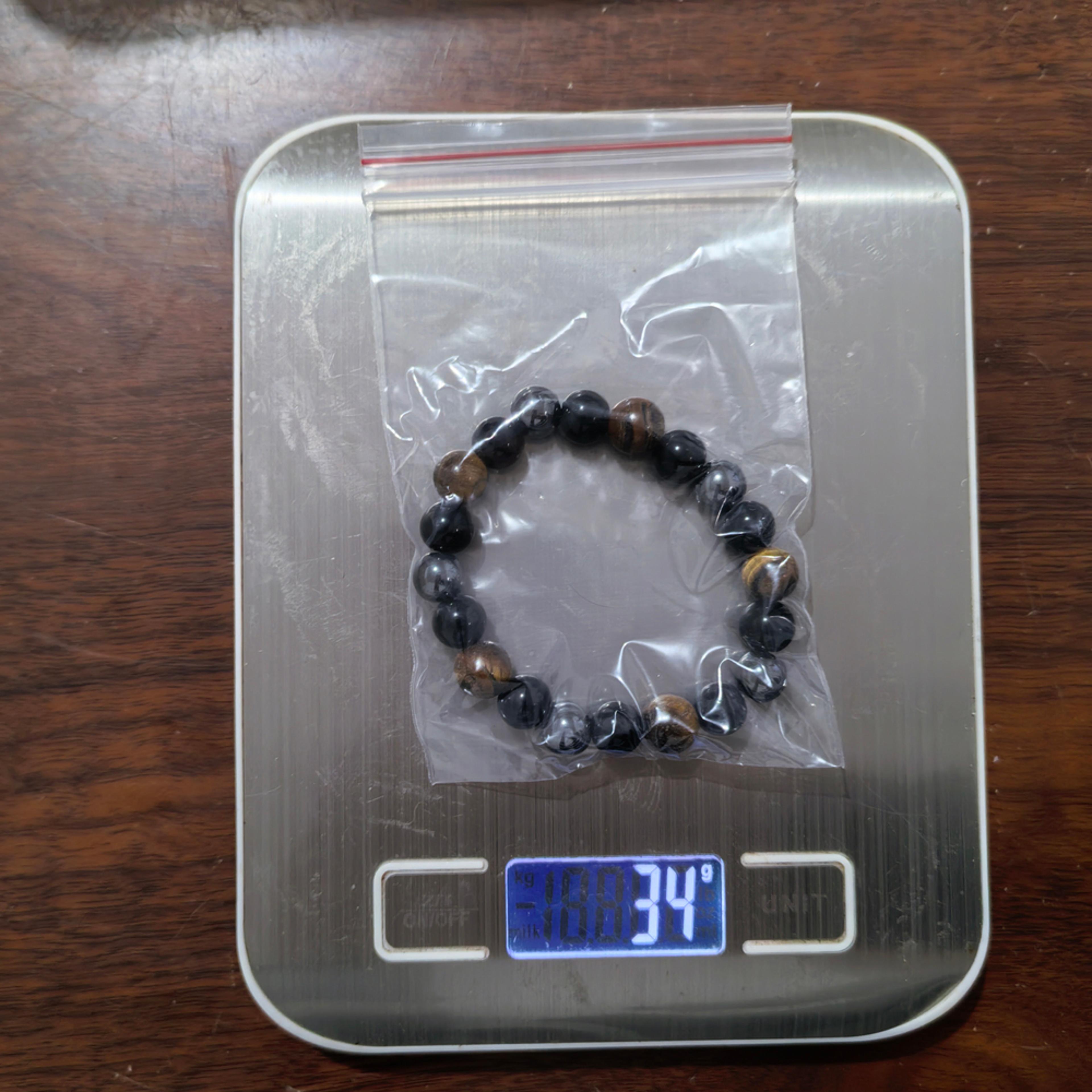 Black Obsidian Bracelet With Tiger Eye  Hematite Beads For Men  Women 3