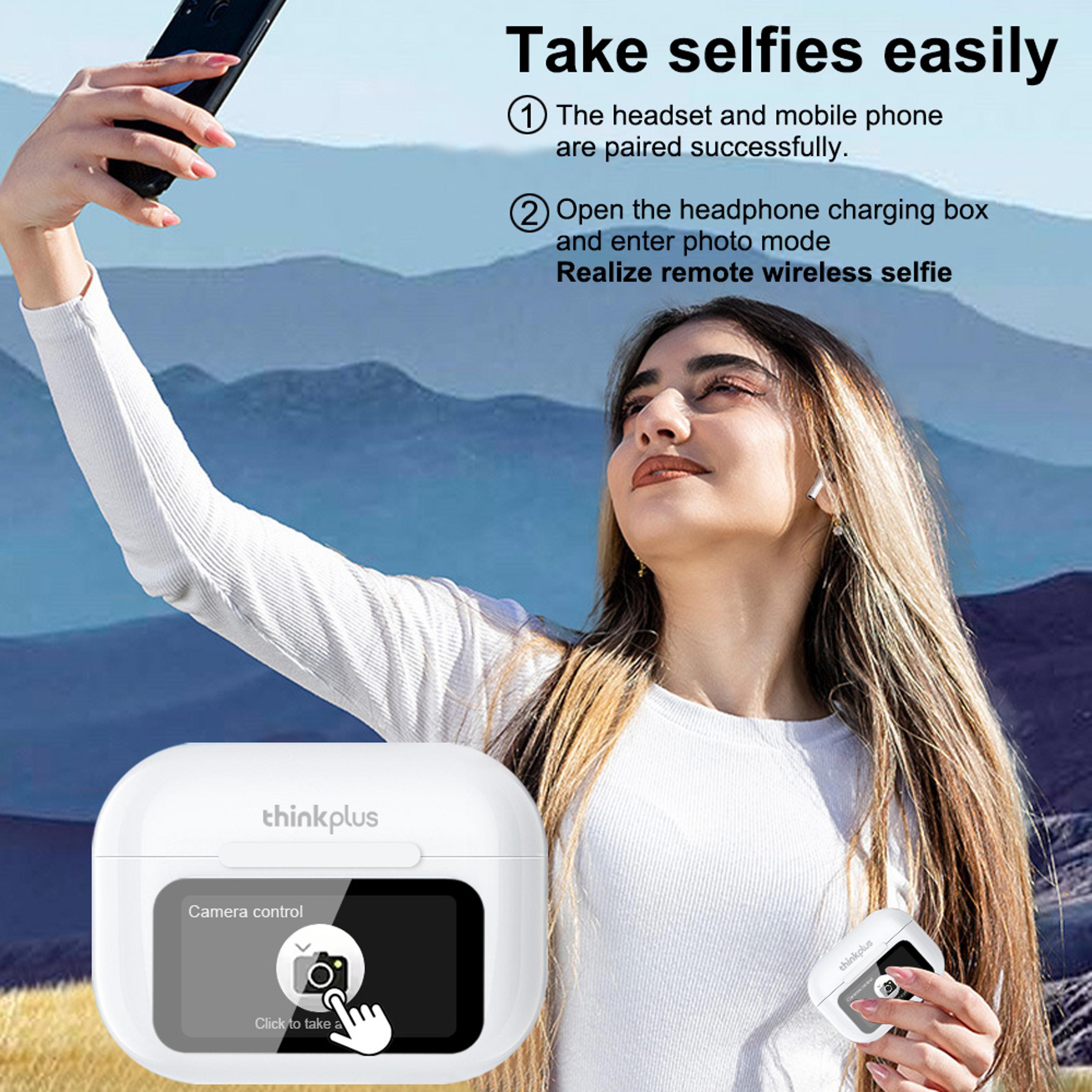 Thinkplus Bluetooth Earbuds With ANC Noise Cancellation HD Mic  LED Touch Screen Charging Case 5