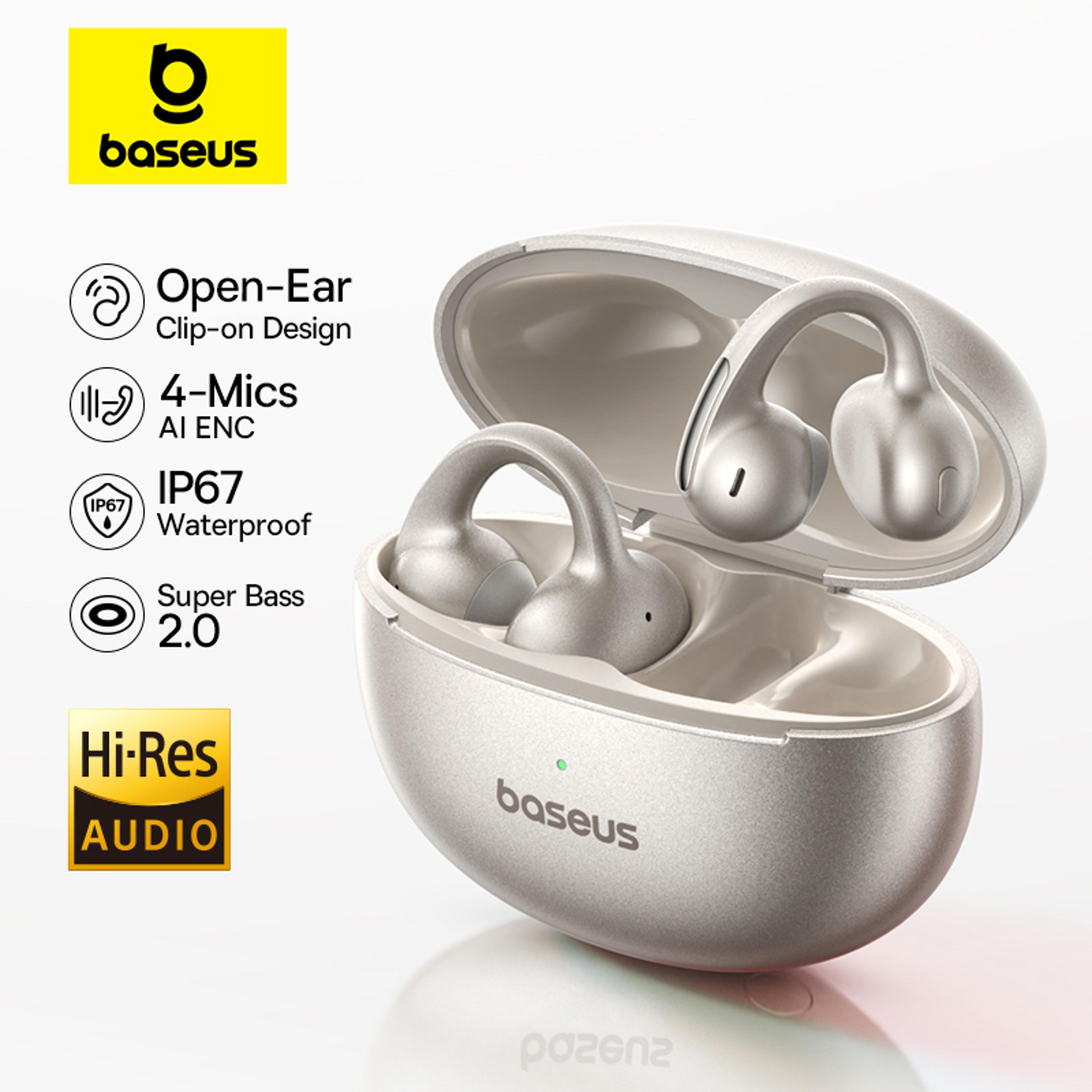 Baseus Pro Open Ear Earbuds Bluetooth Clip On Wireless Earphones With Mic ENC 0