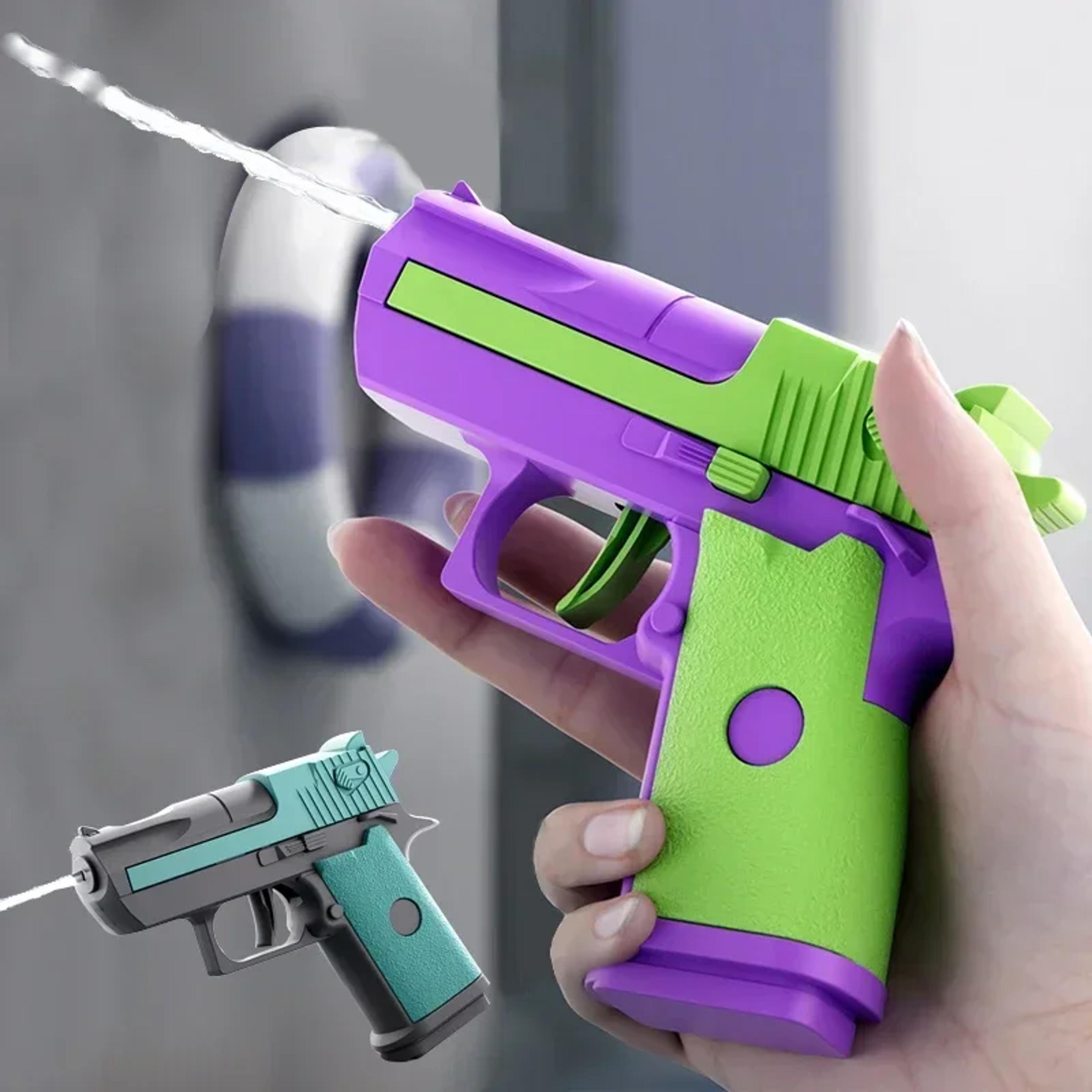 Mini Water Gun For Kids Mechanical Continuous Spray Summer Beach Toy Pistol 2