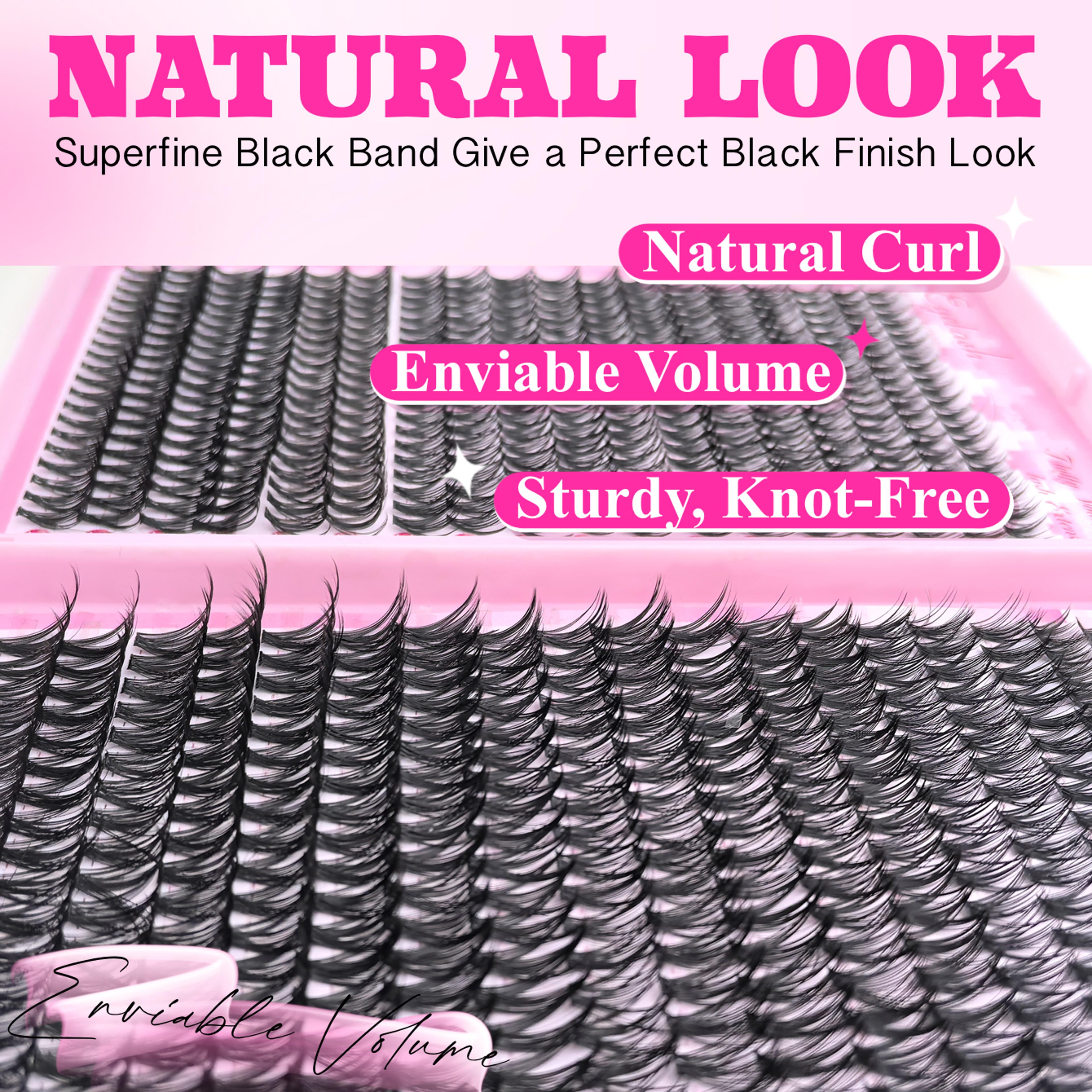 DIY Lash Extension Kit With Cluster Lashes And Bond  Seal For Natural Wispy Volume 1
