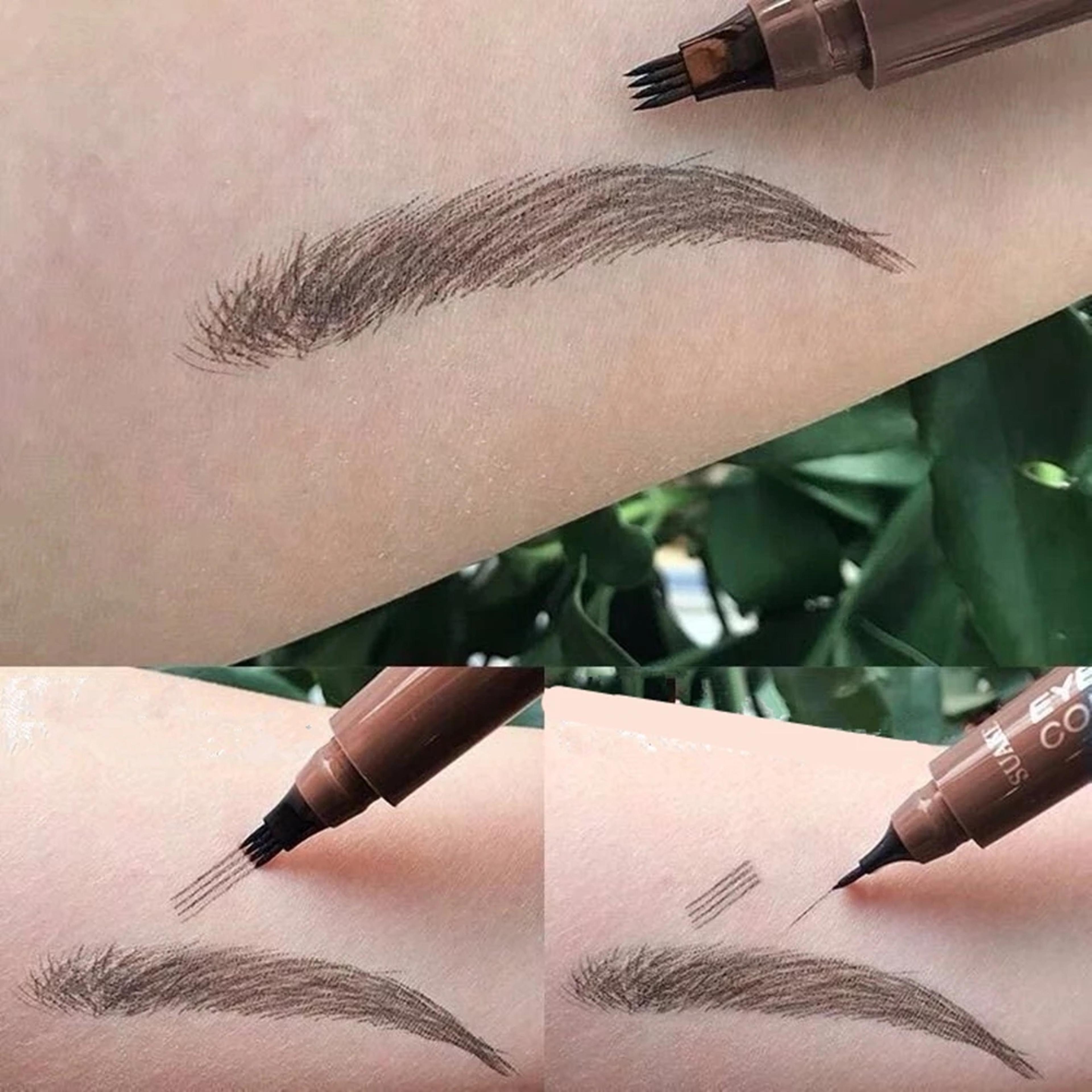 Microblading Eyebrow Pen Waterproof Fork Tip Long Lasting Natural Brow Pencil 1