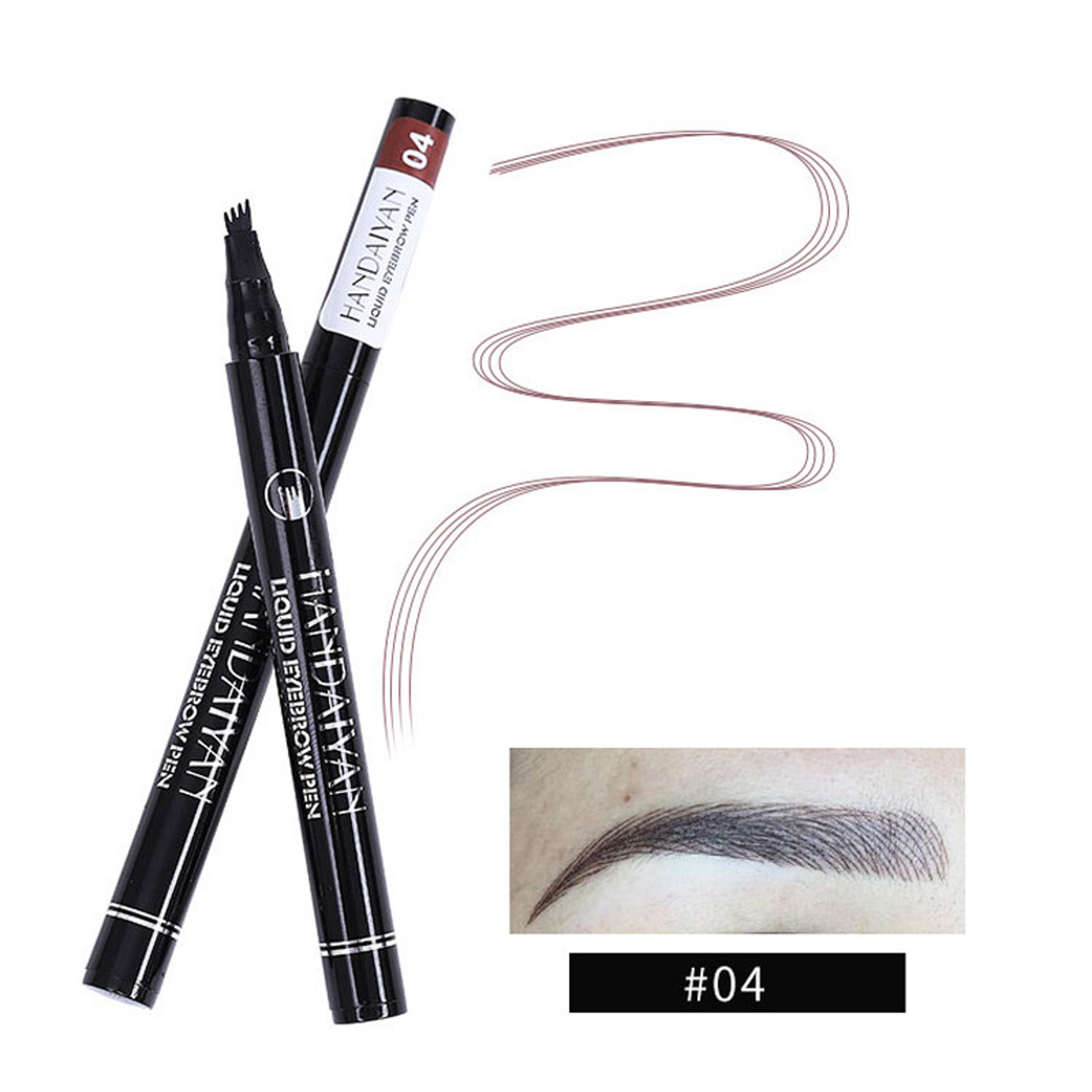 Microblading Eyebrow Pen Waterproof Fork Tip Long Lasting Natural Brow Pencil 5