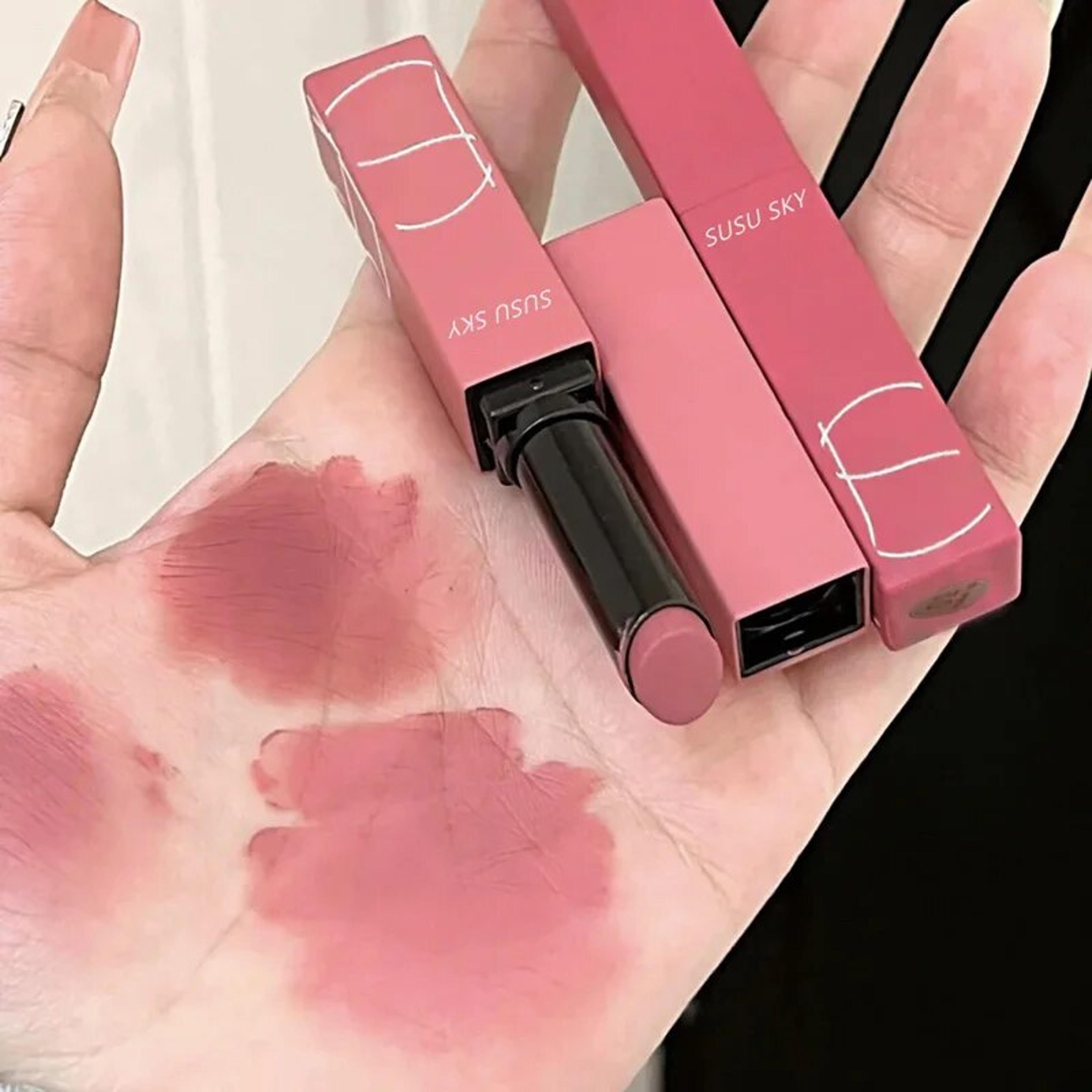 Thin Tube Matte Lipstick Waterproof Long Lasting Lip And Cheek Tint 2