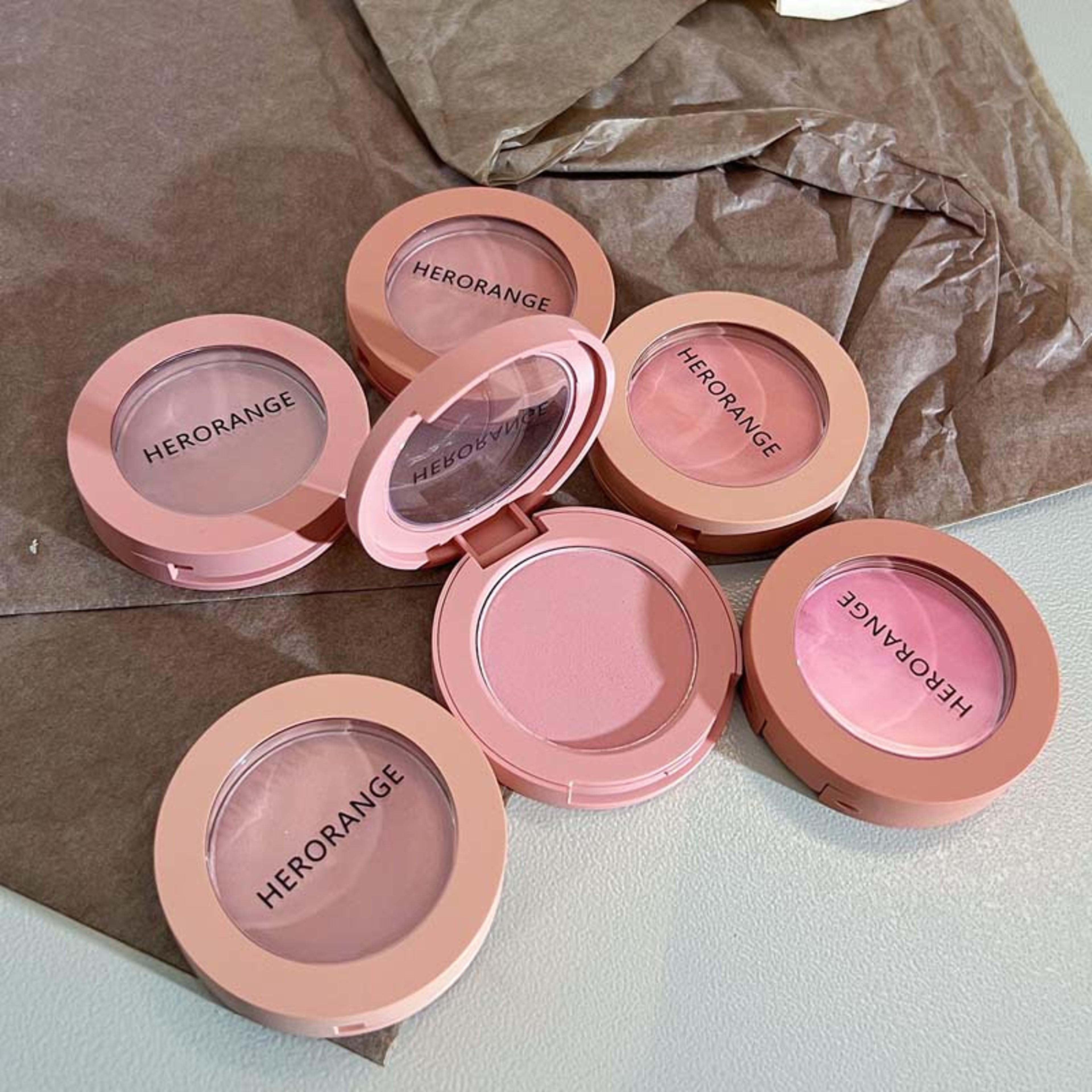 HERORANGE Matte Blush Waterproof Long Lasting Blush Soft Natural Peach Cheek Color 5