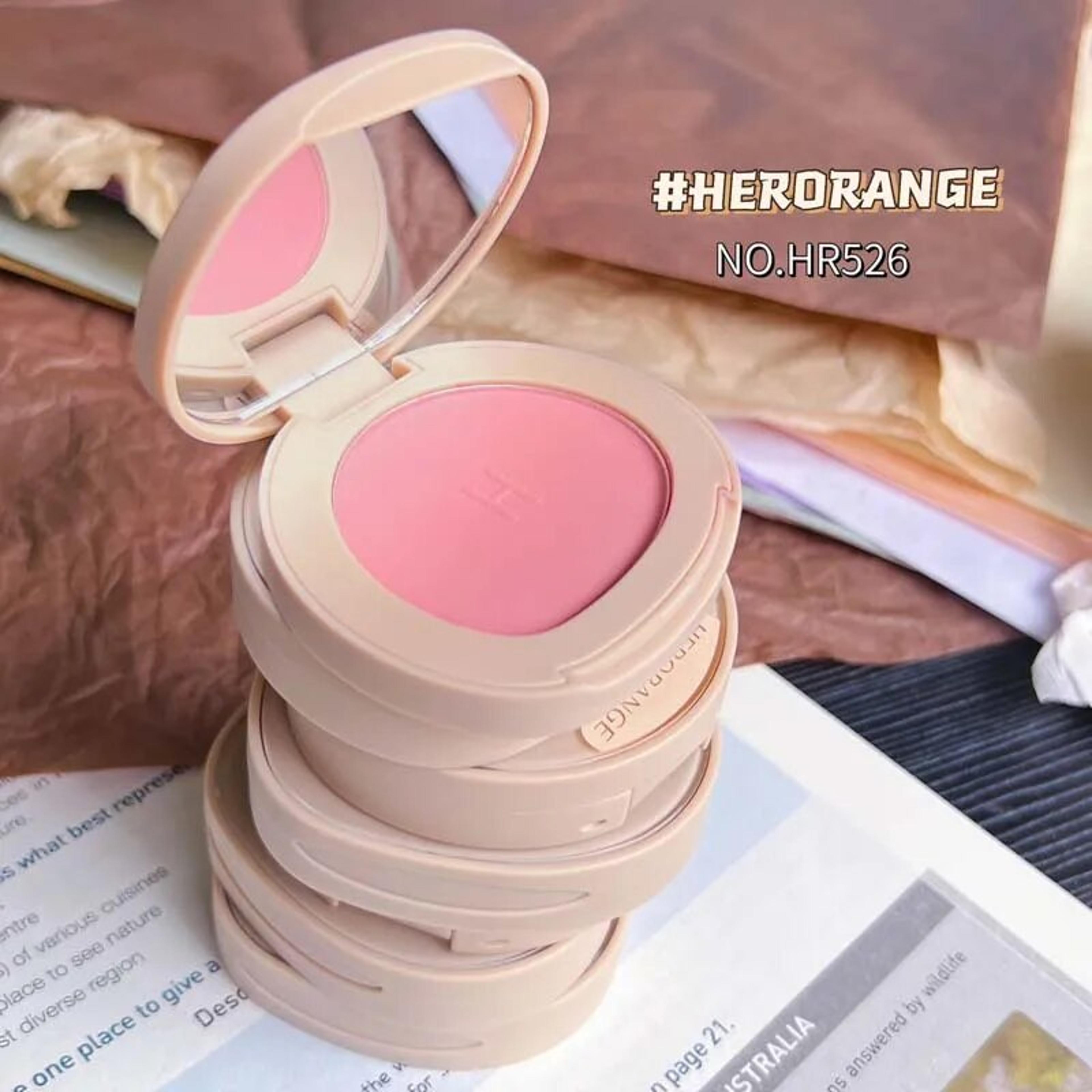 HERORANGE Matte Blush Waterproof Long Lasting Powder Blush For Natural Radiant Cheeks 3