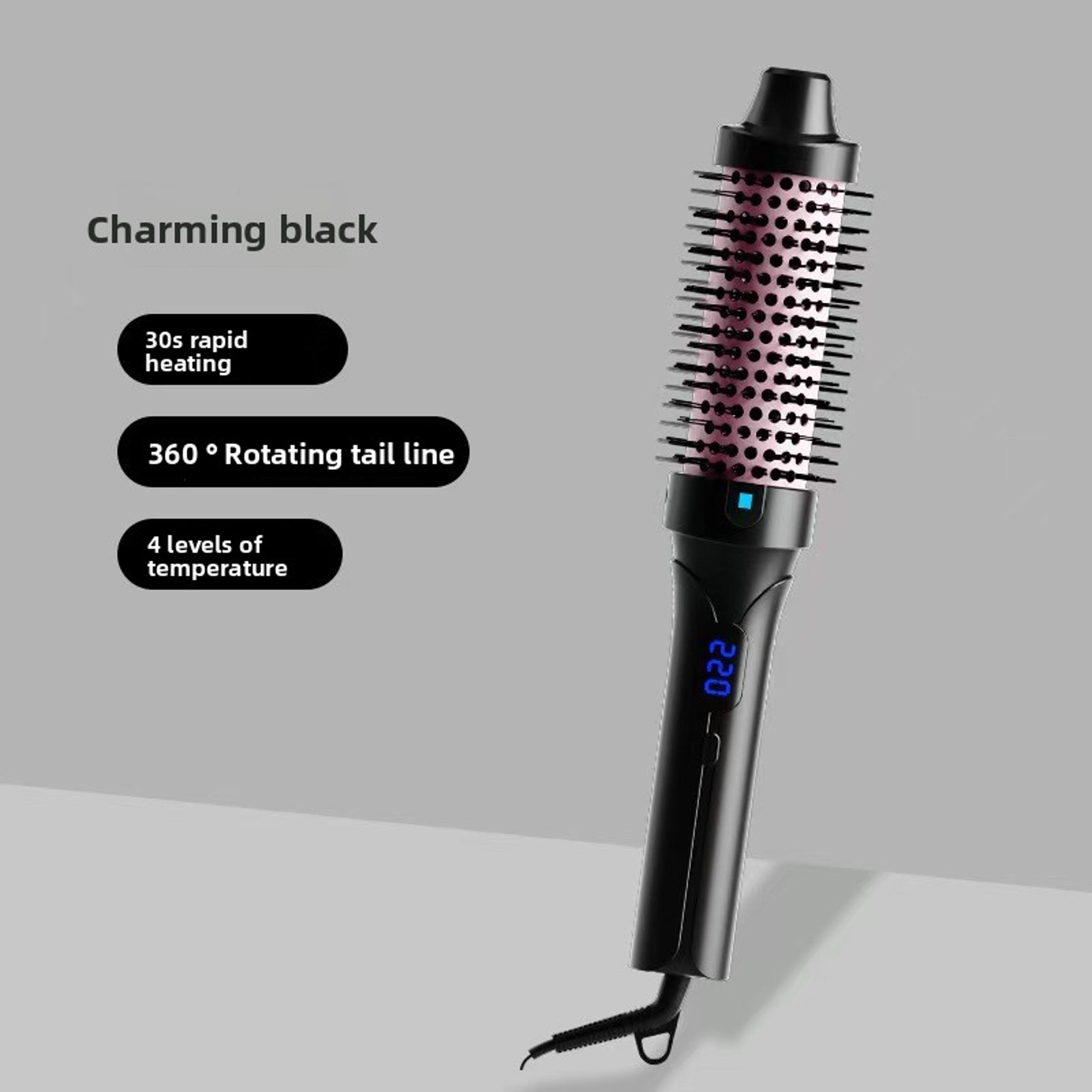 Dual Voltage Ionic Thermal Brush With LED Display Heated Round Brush For Curling  Straightening 6