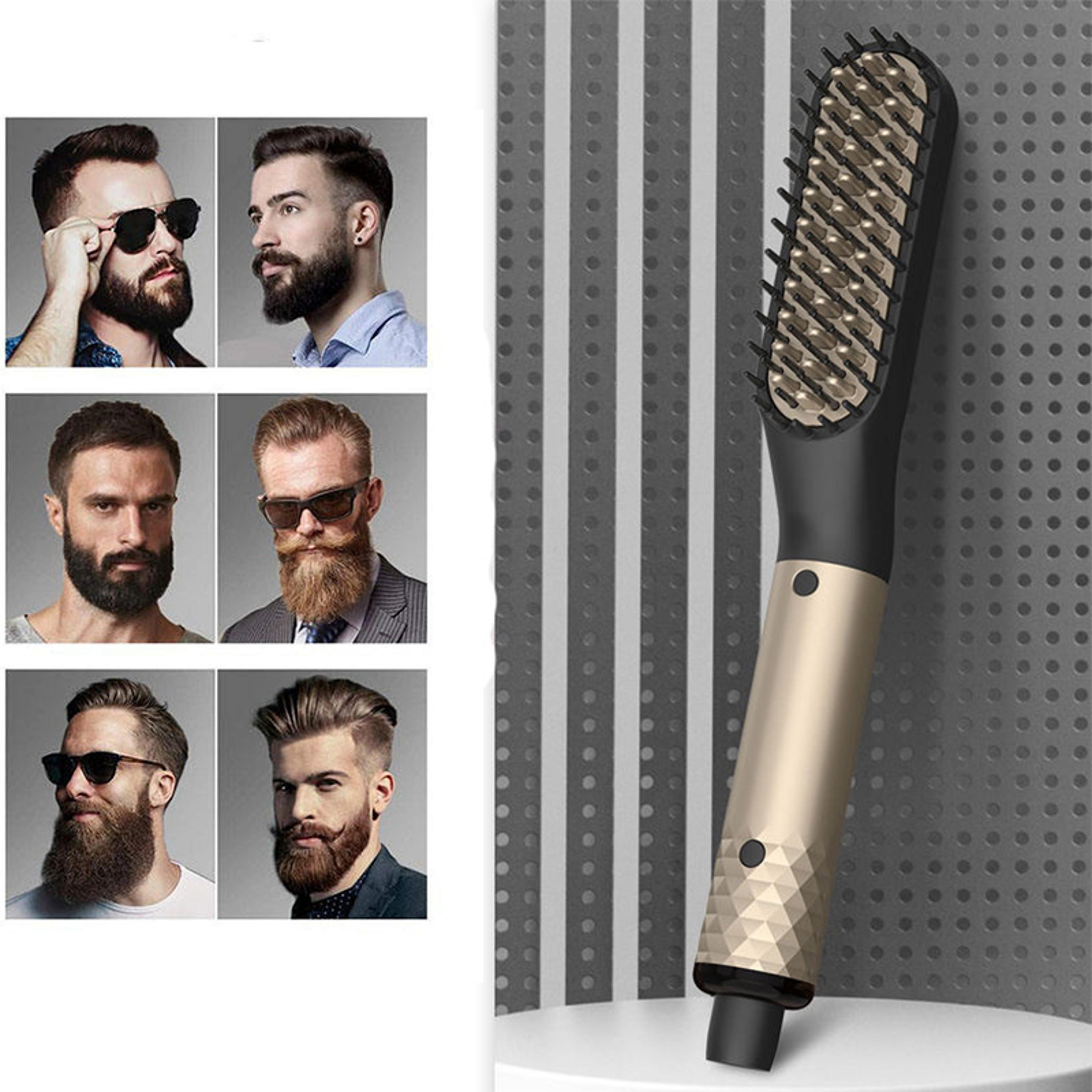 Professional Beard Straightener Ceramic Heated Beard Comb For Fast Hair  Beard Styling 0