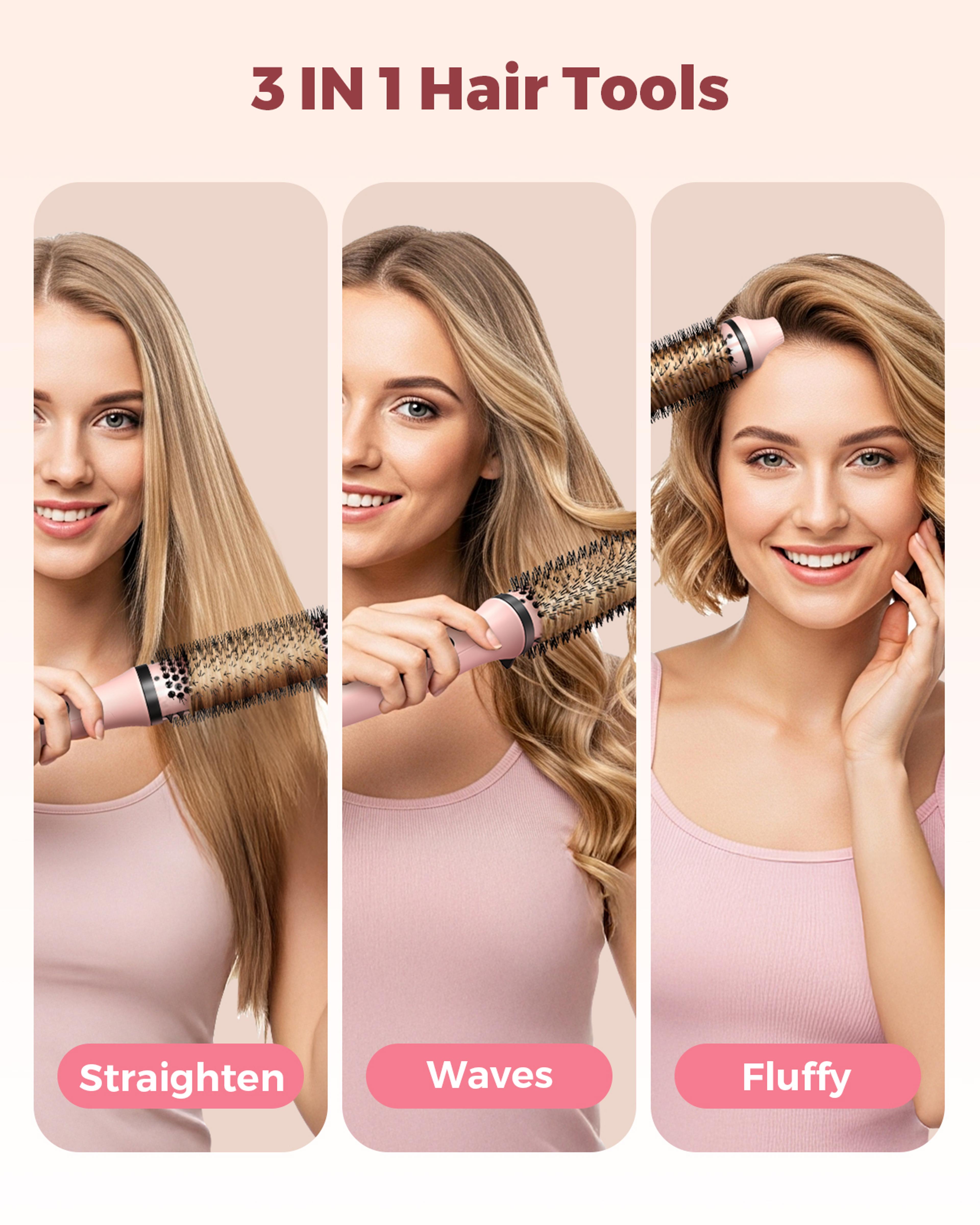 Thermal Brush Heated Round Brush With Ceramic Ionic Technology For Blowout Volume  Soft Curls 1