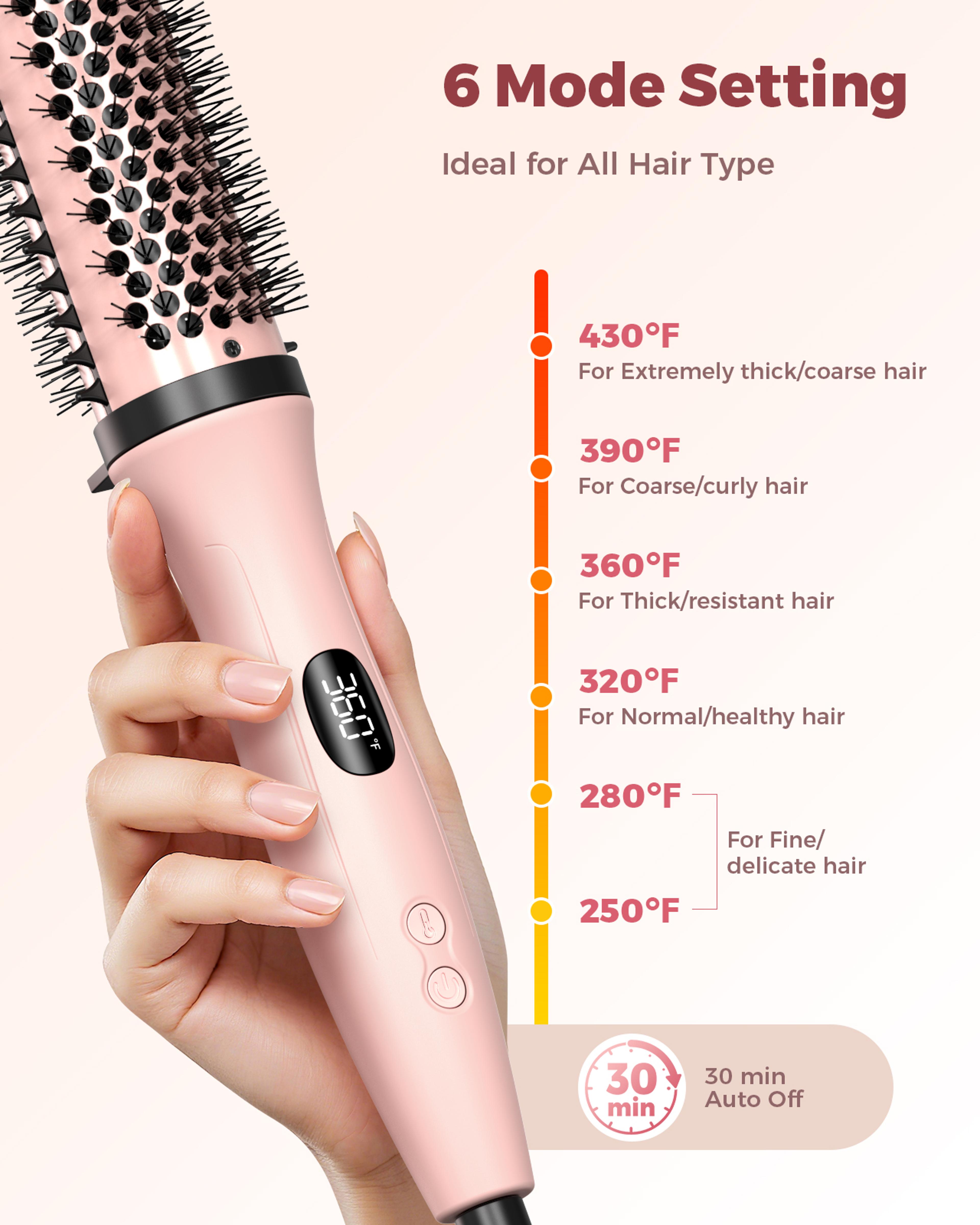 Thermal Brush Heated Round Brush With Ceramic Ionic Technology For Blowout Volume  Soft Curls 2