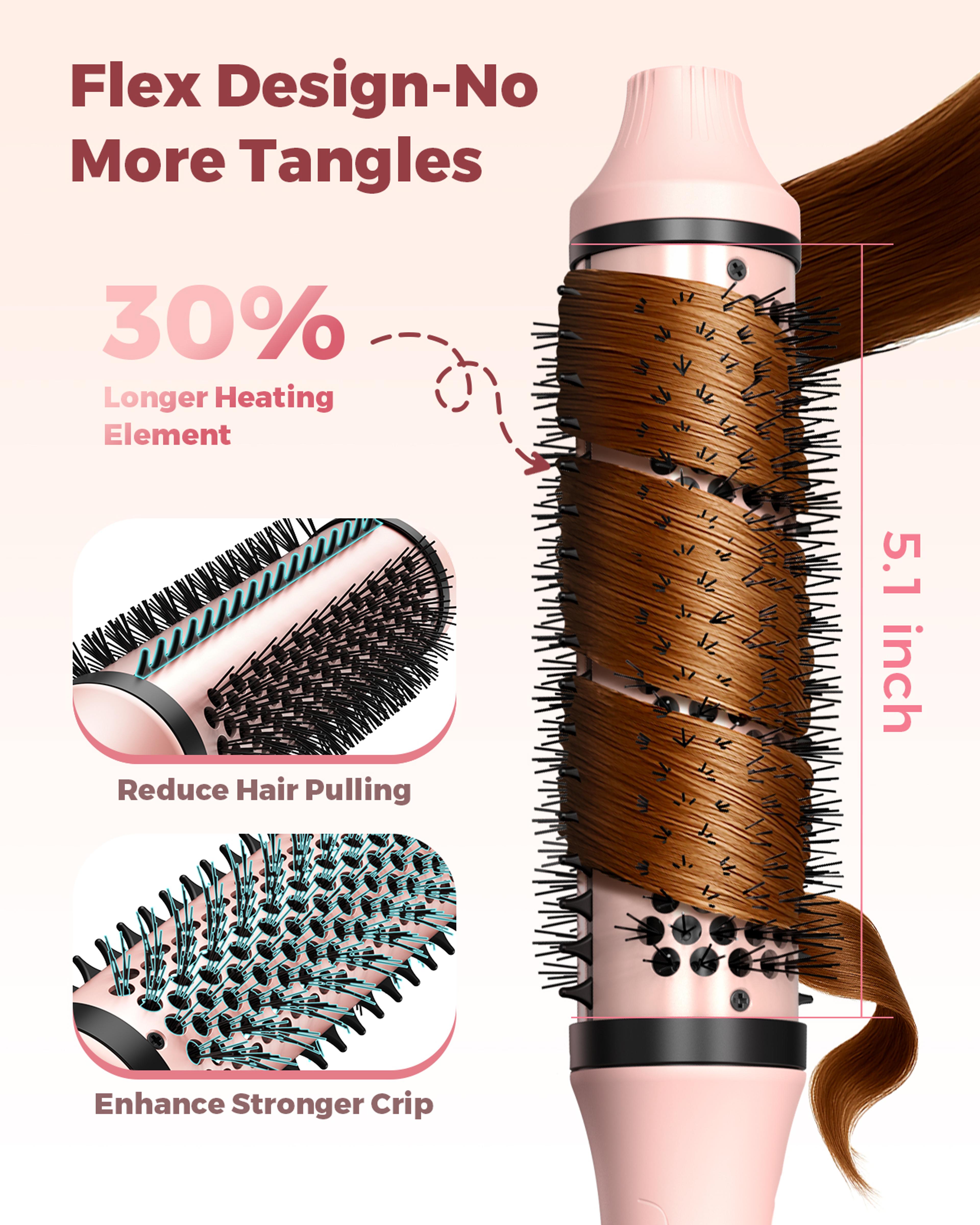 Thermal Brush Heated Round Brush With Ceramic Ionic Technology For Blowout Volume  Soft Curls 4