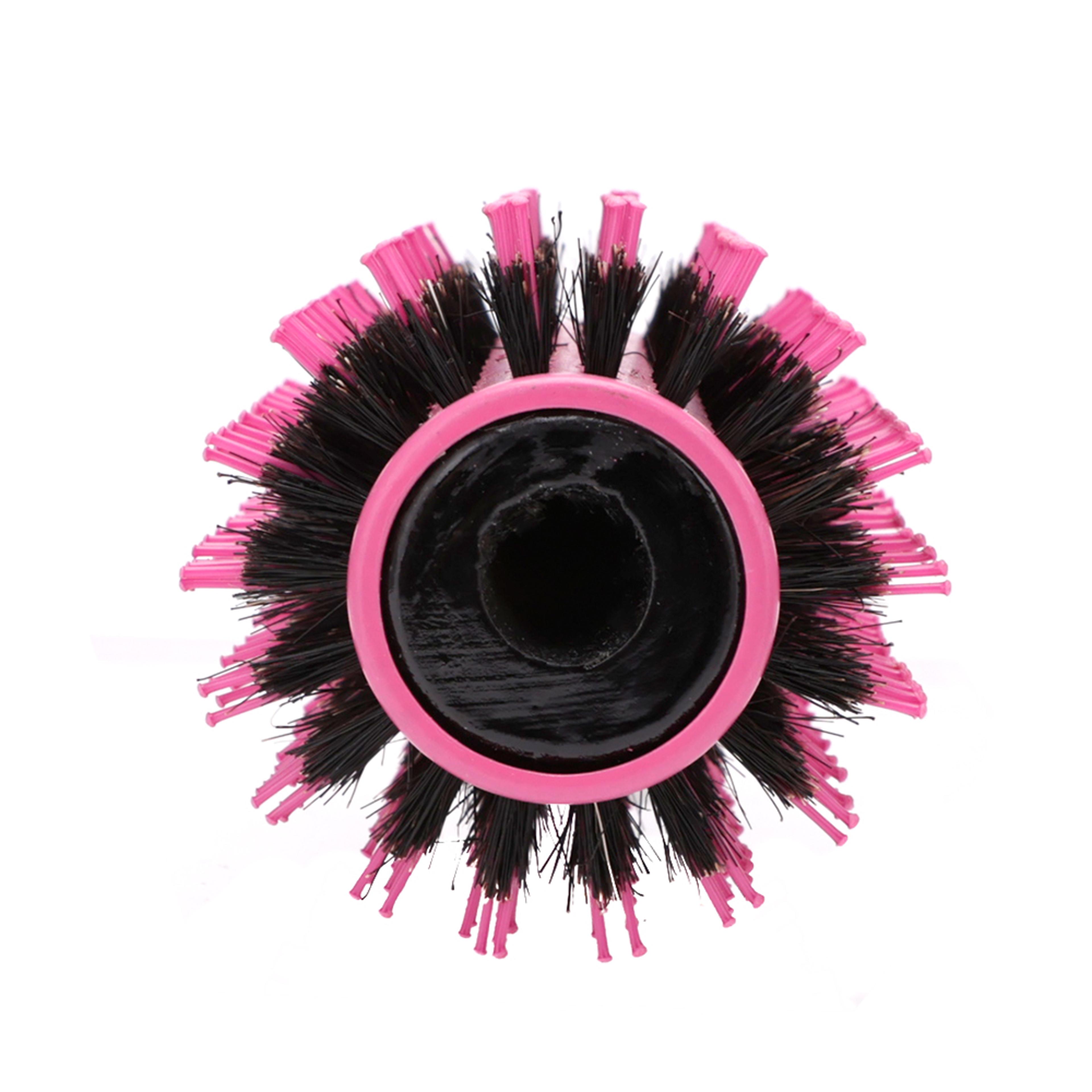 Professional Round Hair Brush With Boar Bristles  Ceramic Ionic Barrel For Smooth Blowouts 3