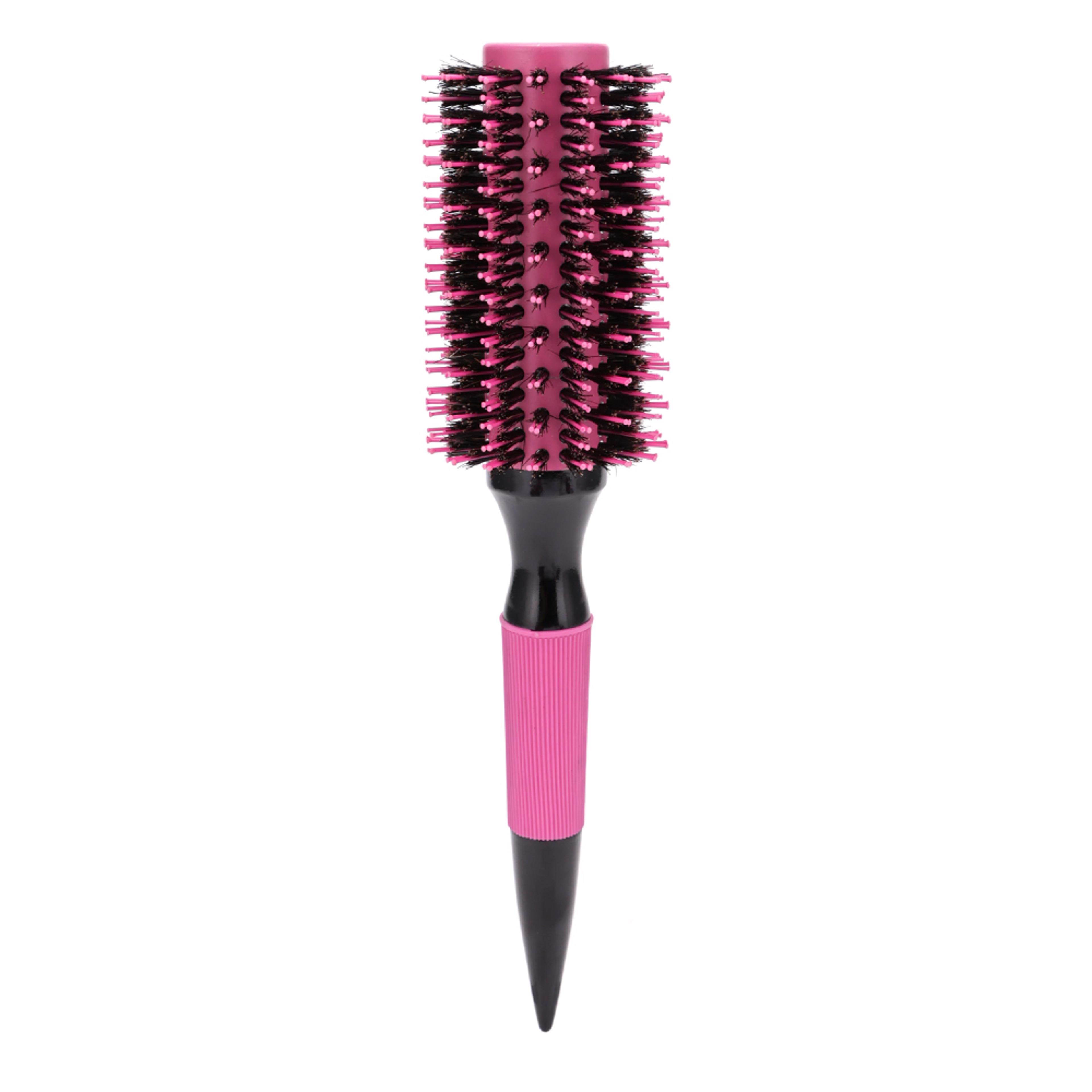 Professional Round Hair Brush With Boar Bristles  Ceramic Ionic Barrel For Smooth Blowouts 8