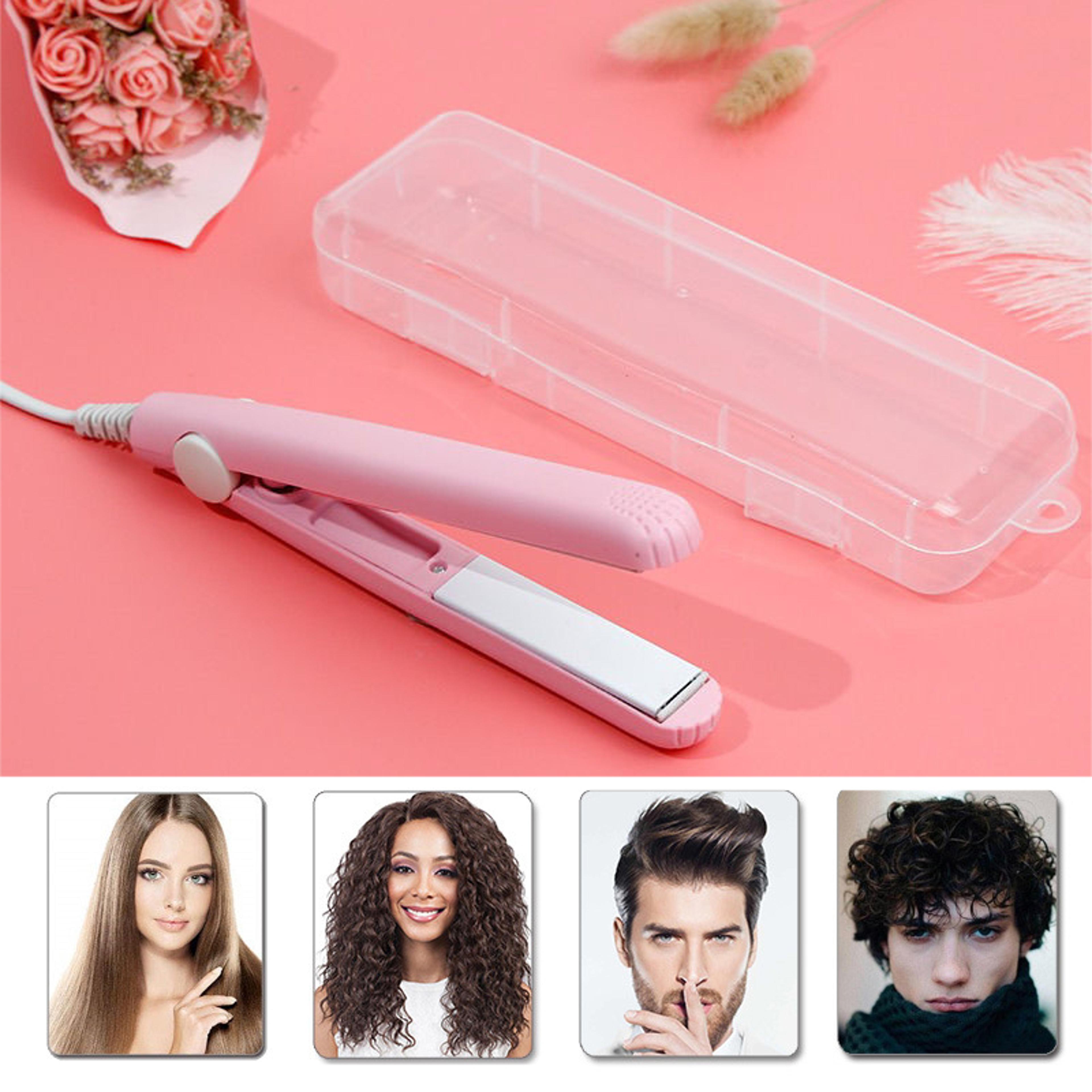 Mini Hair Straightener  Curler Portable Ceramic Flat Iron For Travel And Short Hair 0