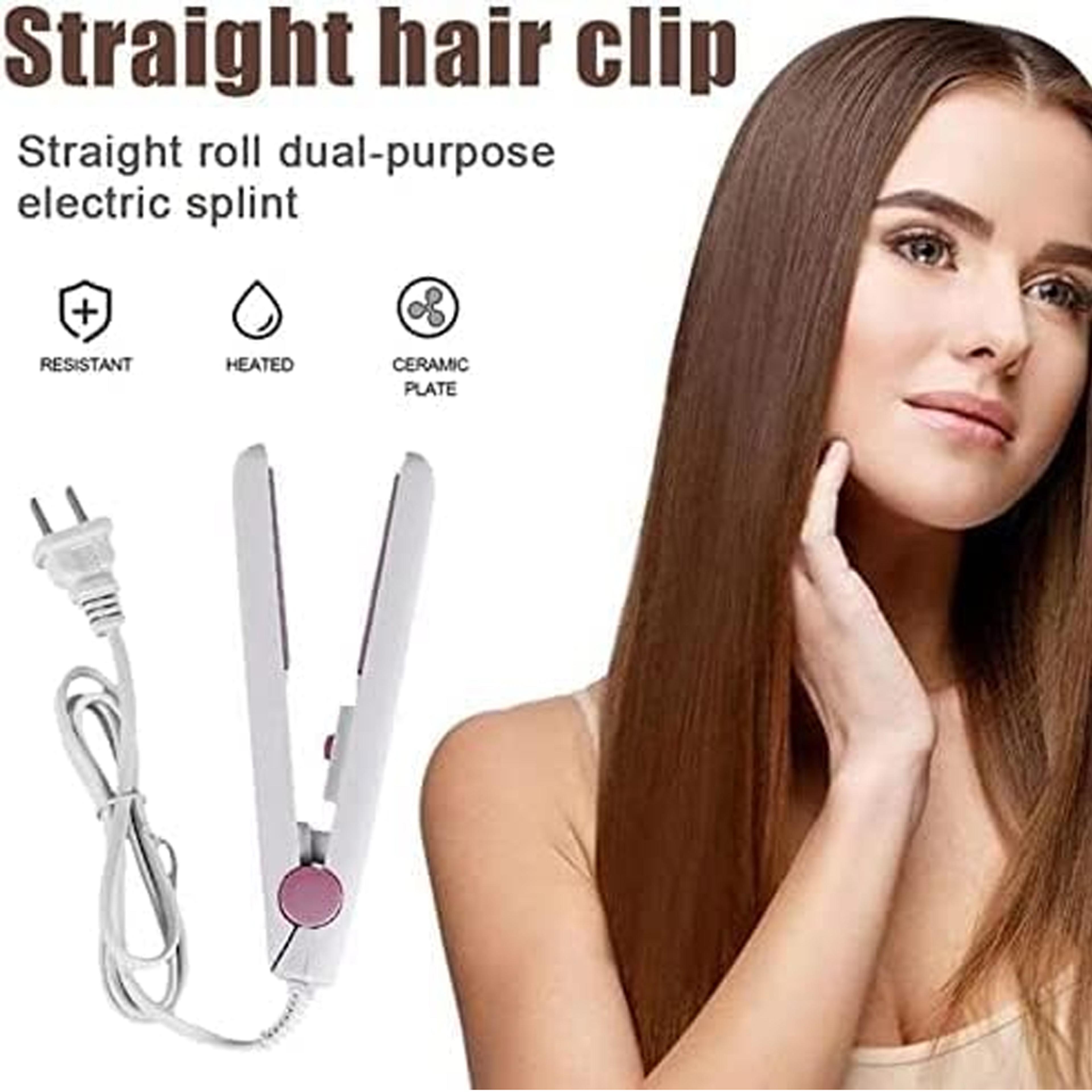 Mini Hair Straightener  Curler Portable Ceramic Flat Iron For Travel And Short Hair 1