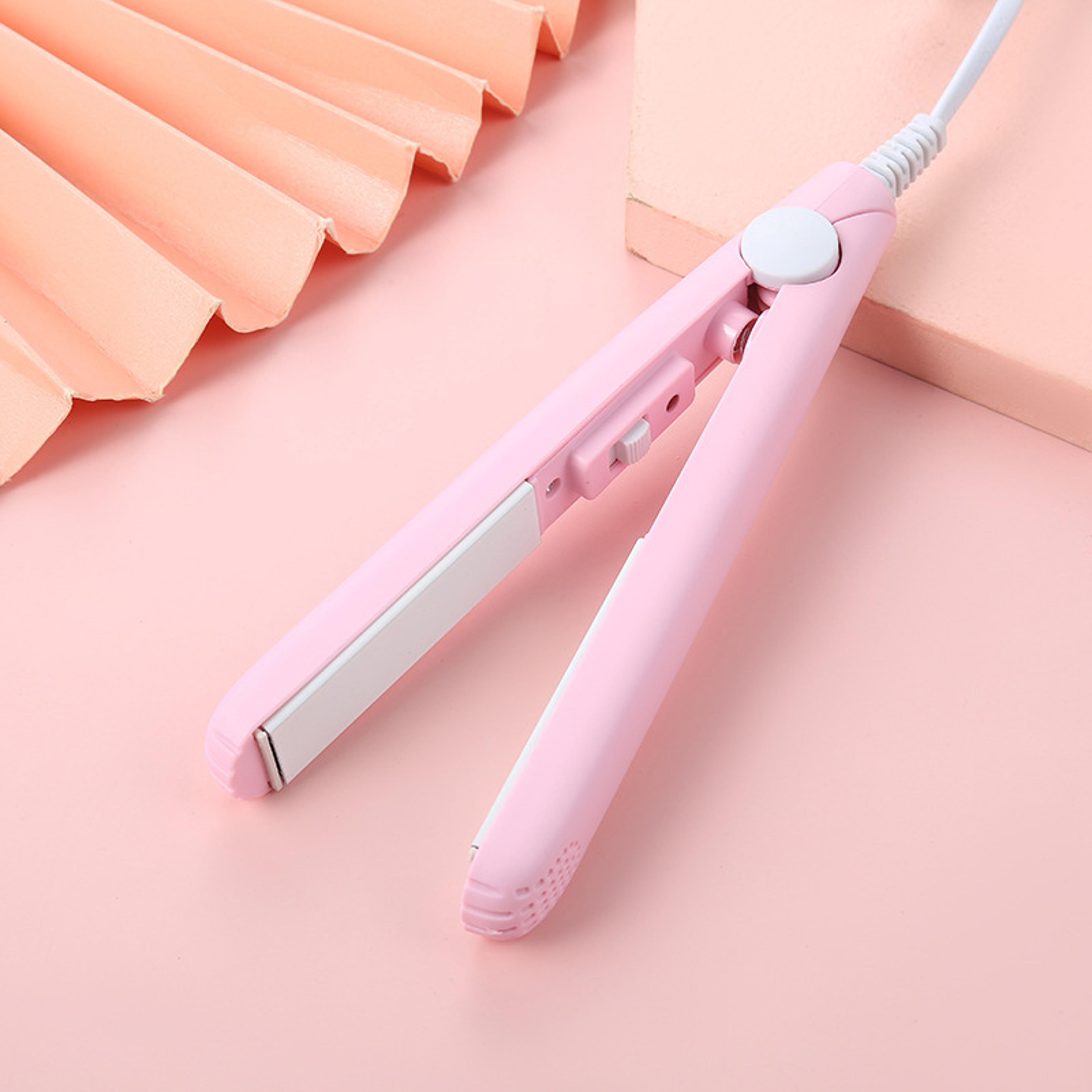 Mini Hair Straightener  Curler Portable Ceramic Flat Iron For Travel And Short Hair 8