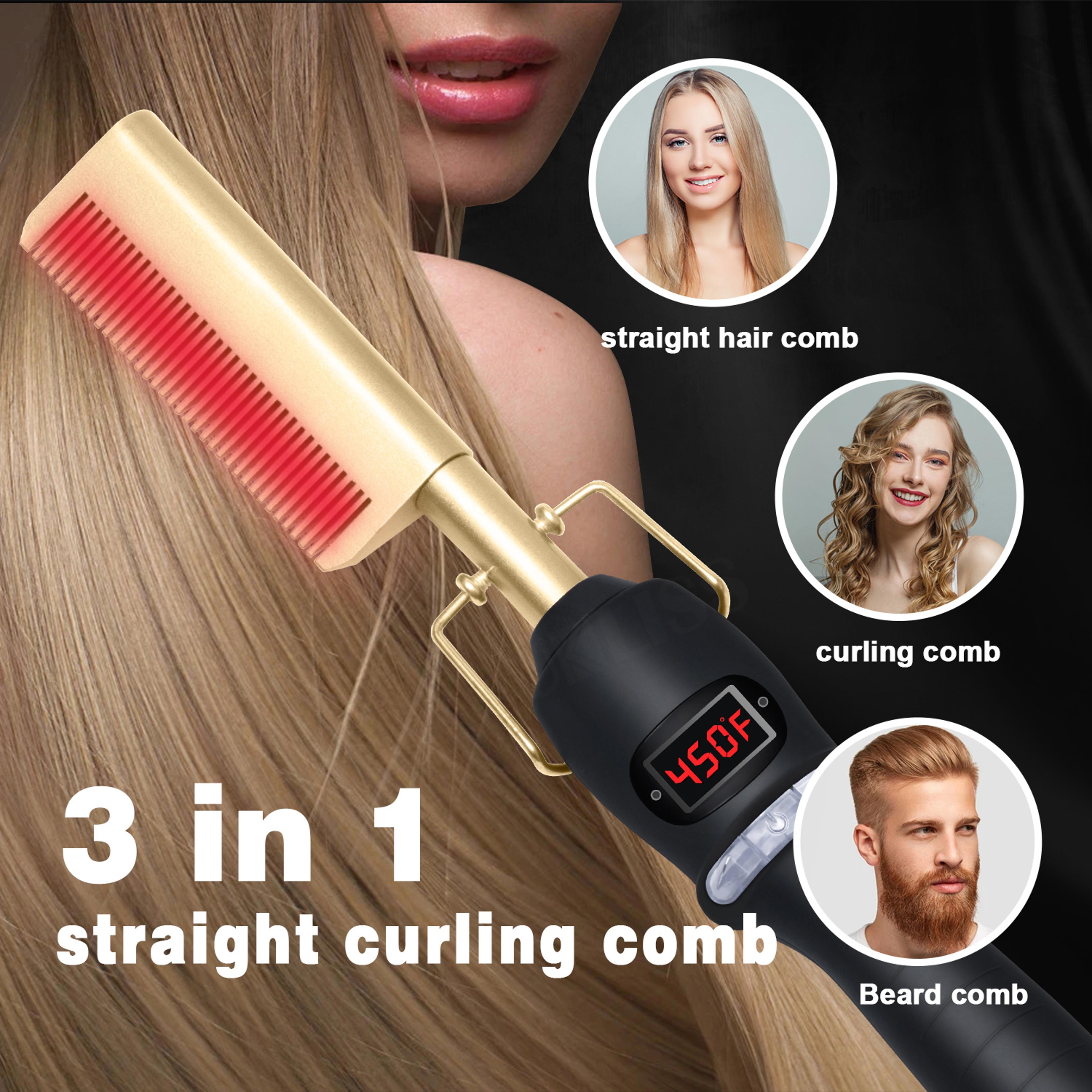 Hot Comb Hair Straightener And Beard Straightener With Fast Heating Anti Scald Design 2