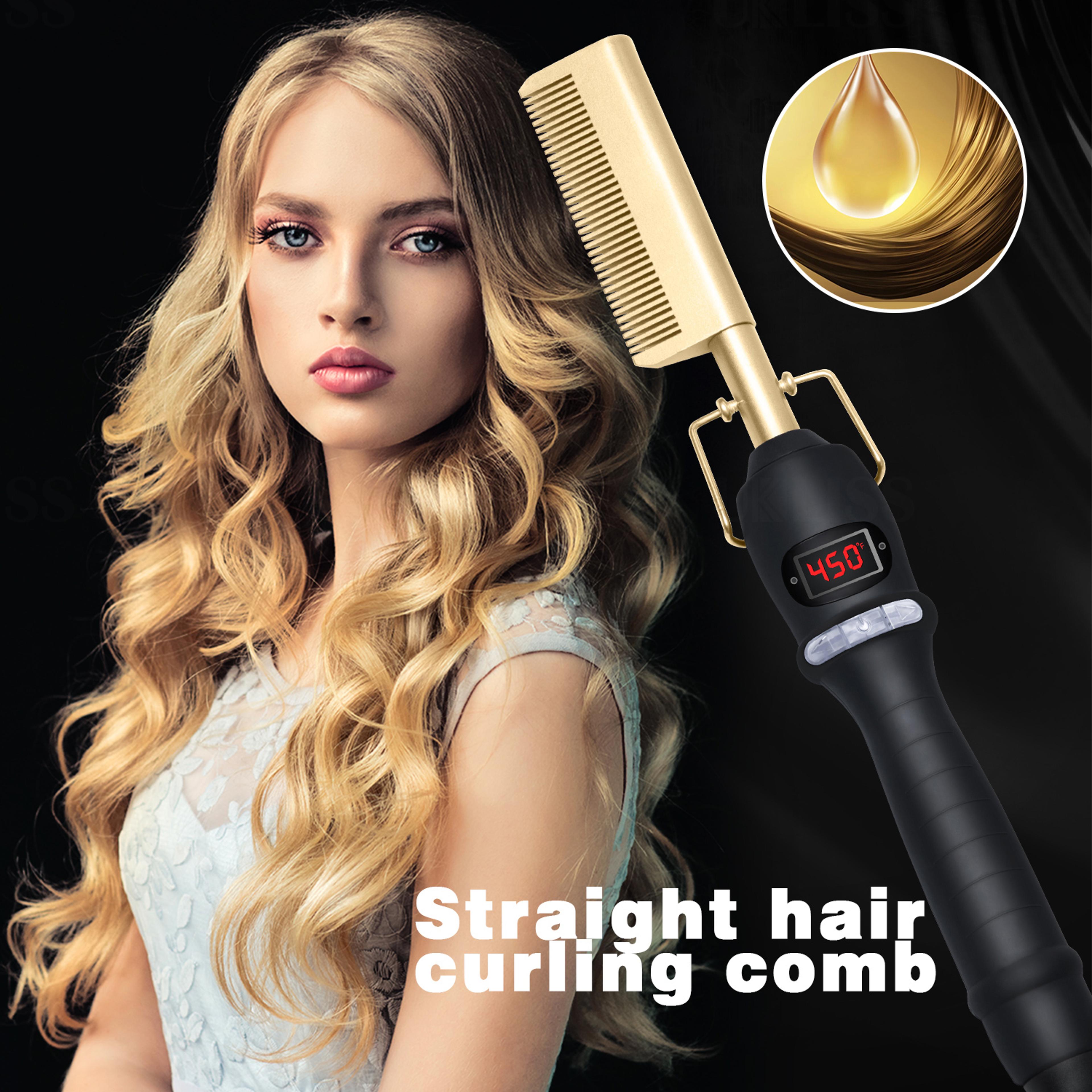 Hot Comb Hair Straightener And Beard Straightener With Fast Heating Anti Scald Design 3