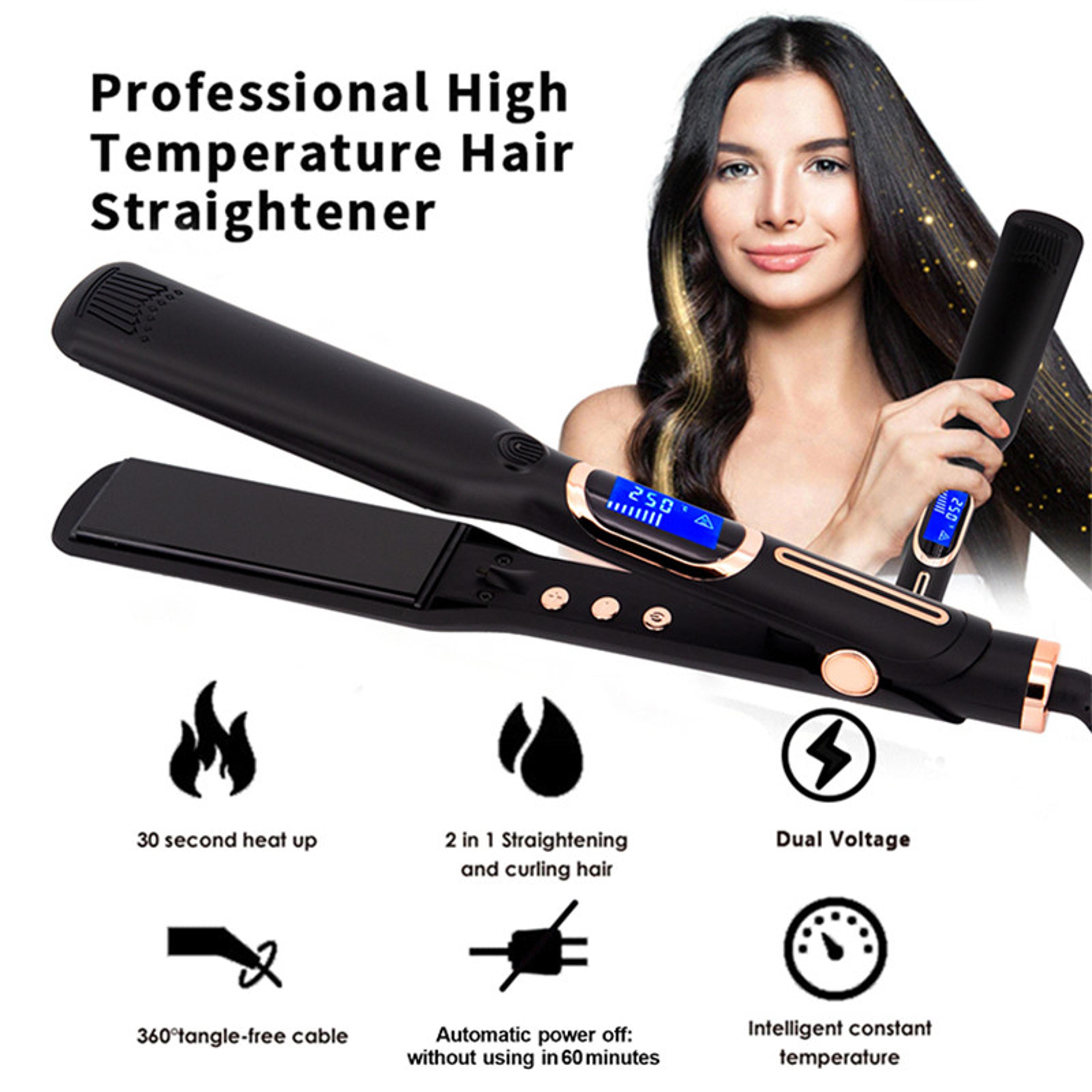 Professional Hair Straightener And Curler Flat Iron Fast Heating Dual Voltage Hair Styler 4