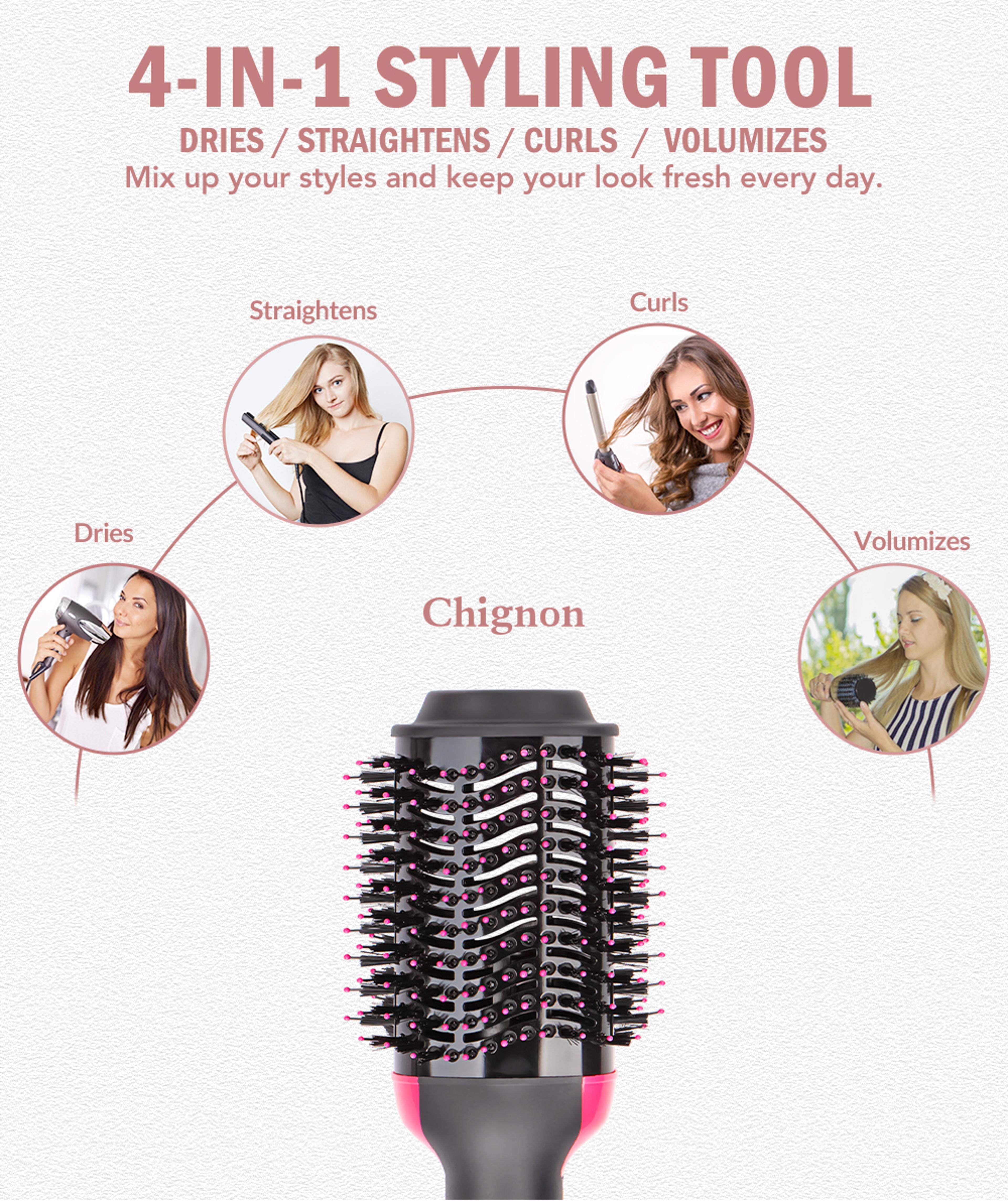 Professional Hot Air Brush Hair Dryer Brush And One Step Hair Styler Volumizer With Ionic Technolog 3