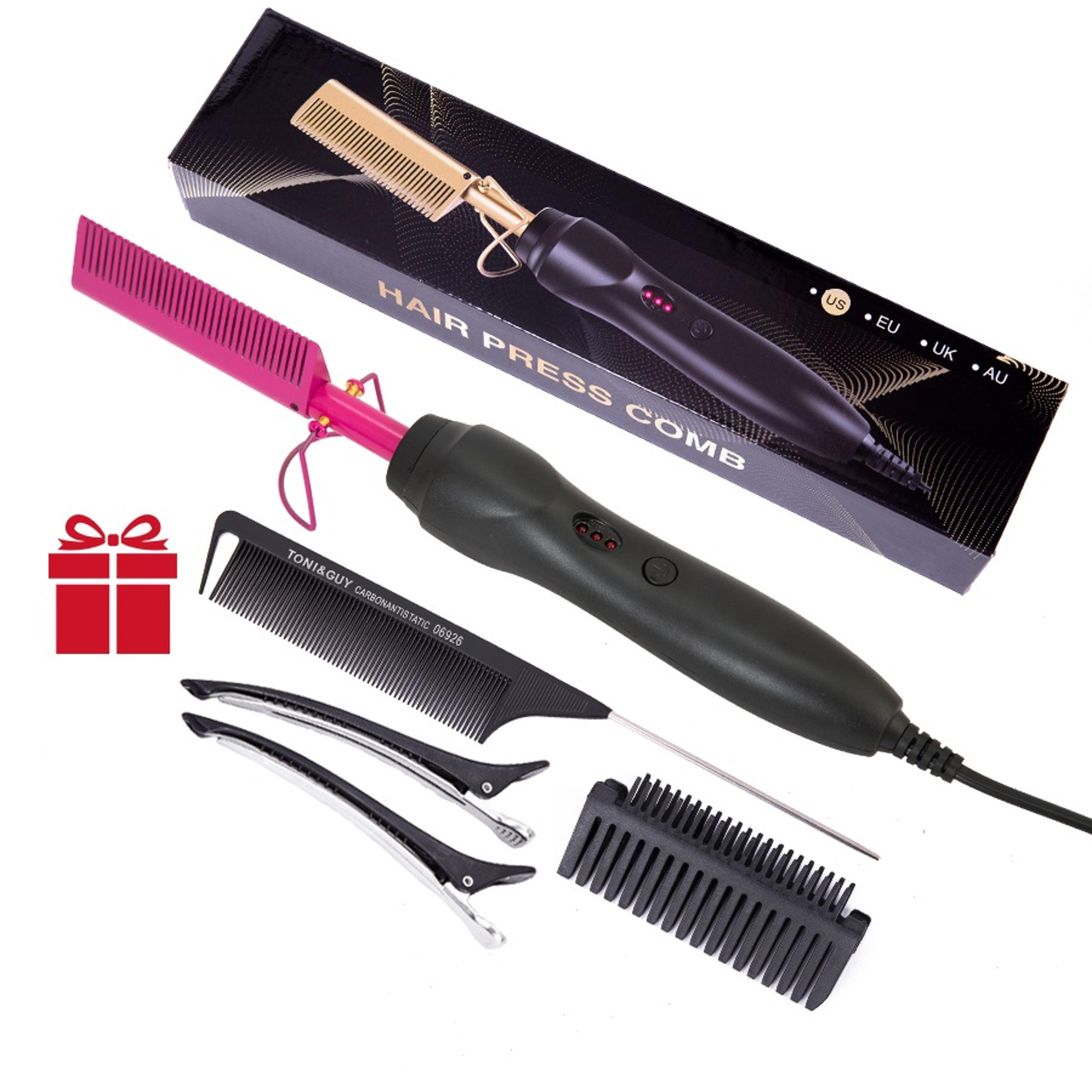 Leeons Hot Comb Hair Straightener Ceramic Electric Hair Styling Tool For Straightening And Curling 11