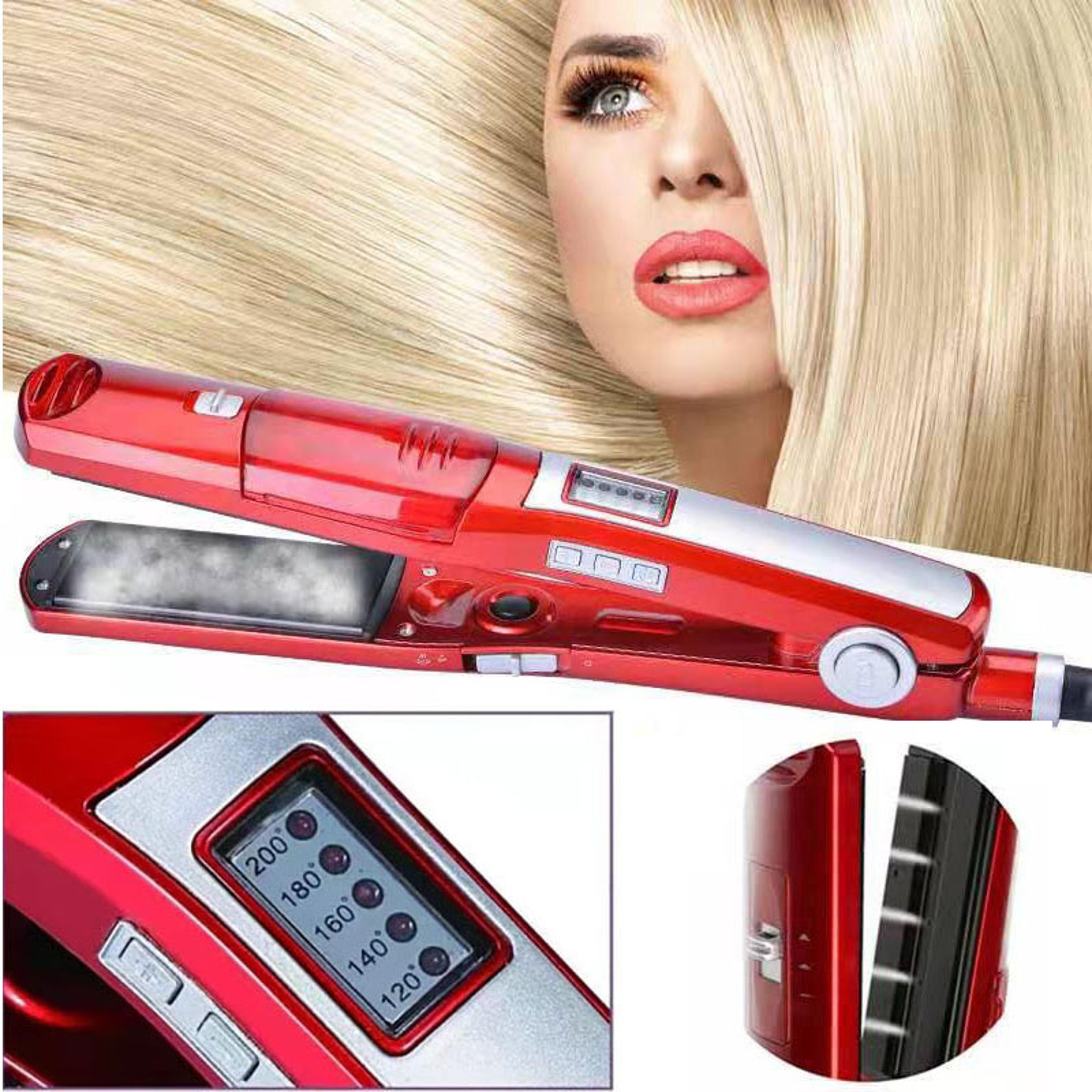 Professional Steam Hair Straightener Titanium Ceramic Flat Iron  Curler 1