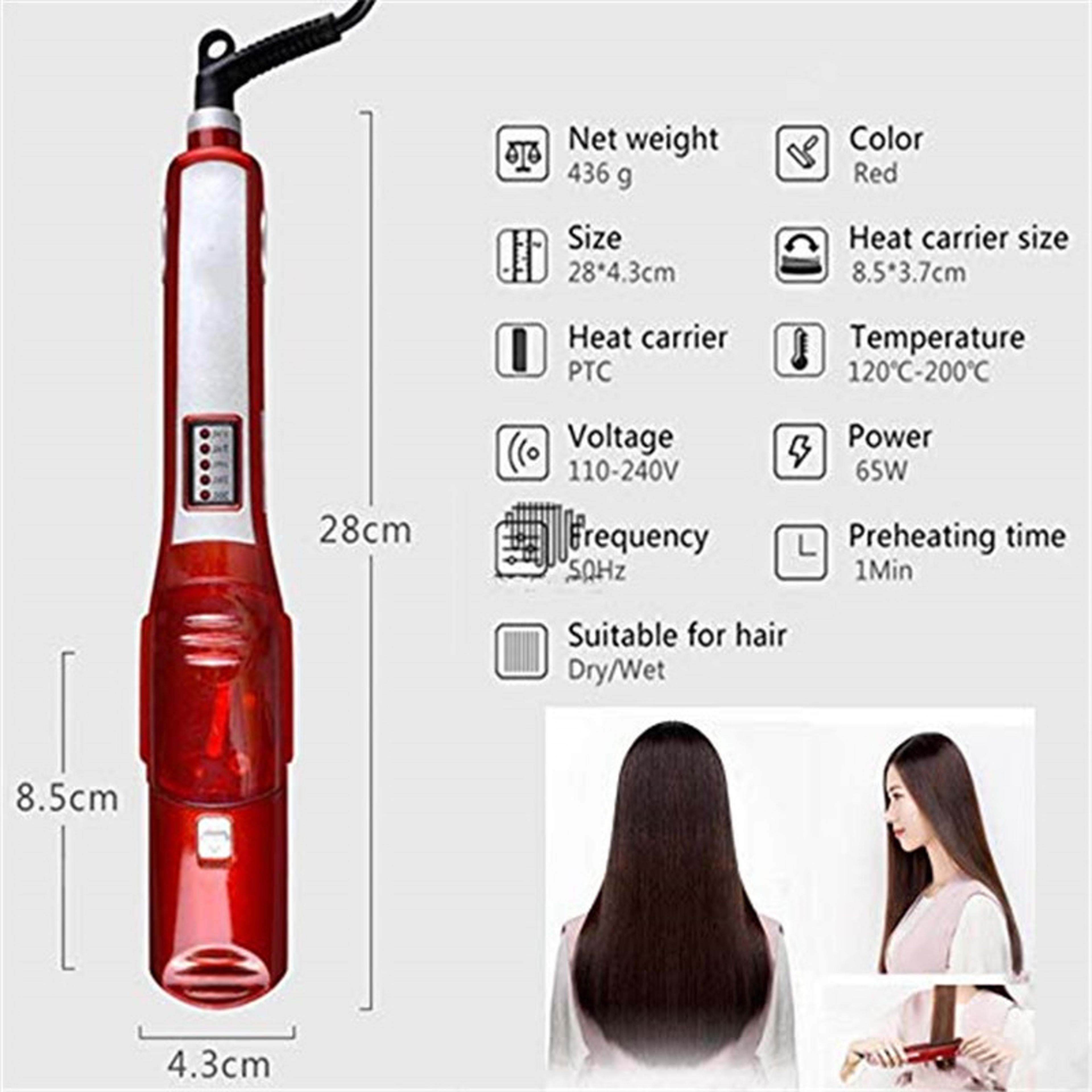 Professional Steam Hair Straightener Titanium Ceramic Flat Iron  Curler 3