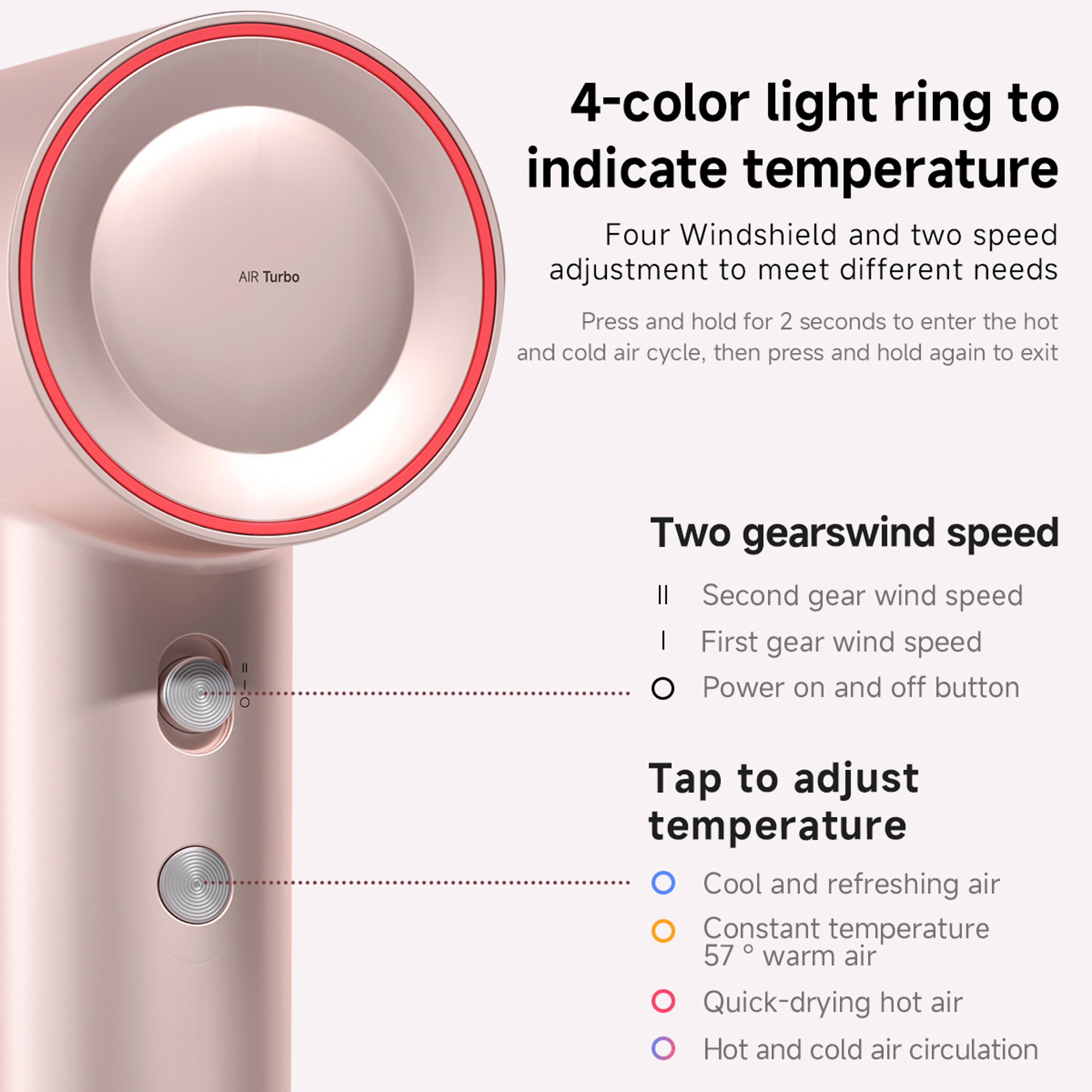 DOCO High Speed Hair Dryer Ionic Blow Dryer With Negative Ion Hair Care 4
