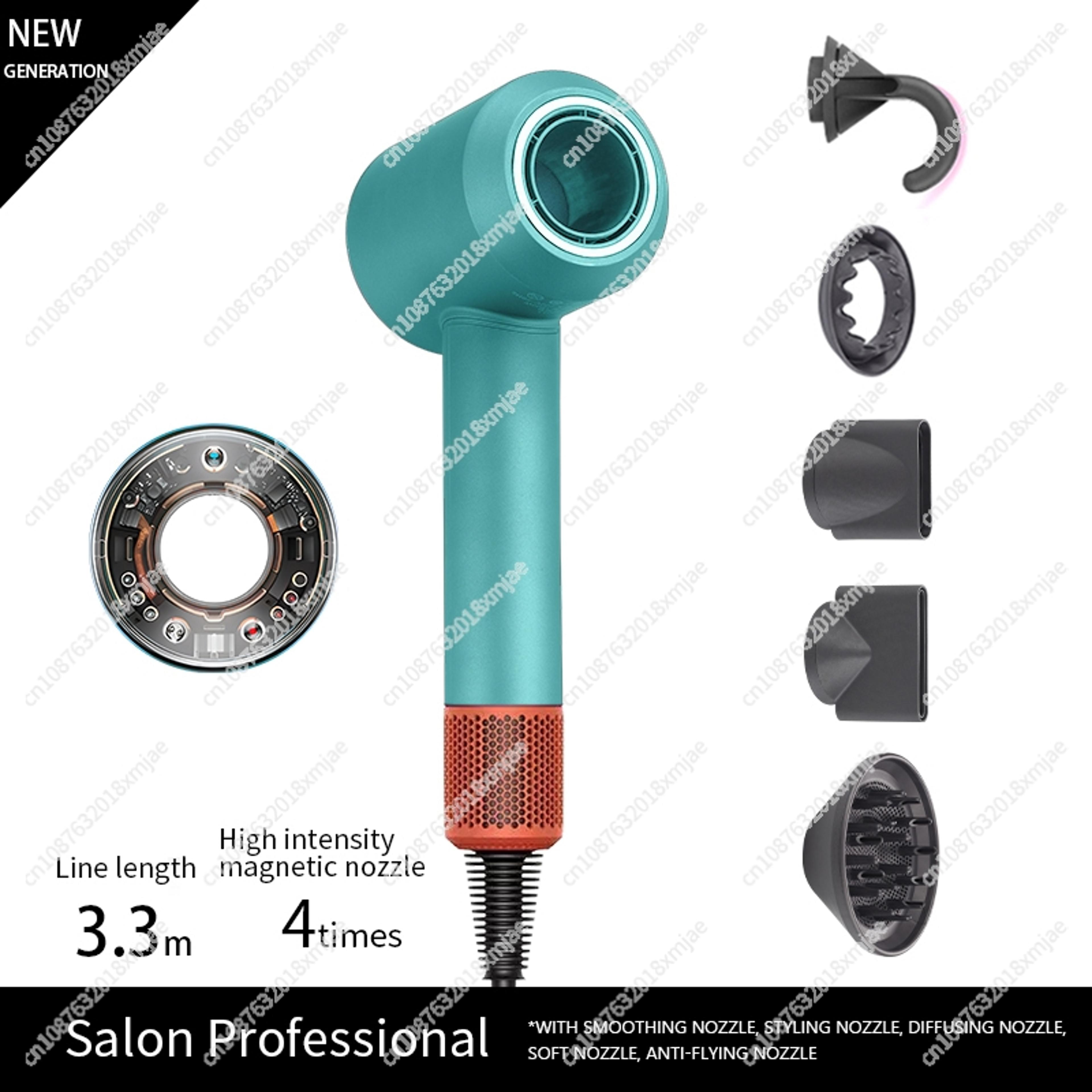 Leafless Hair Dryer With Negative Ion Technology Fast Drying Professional Styling Tool 11