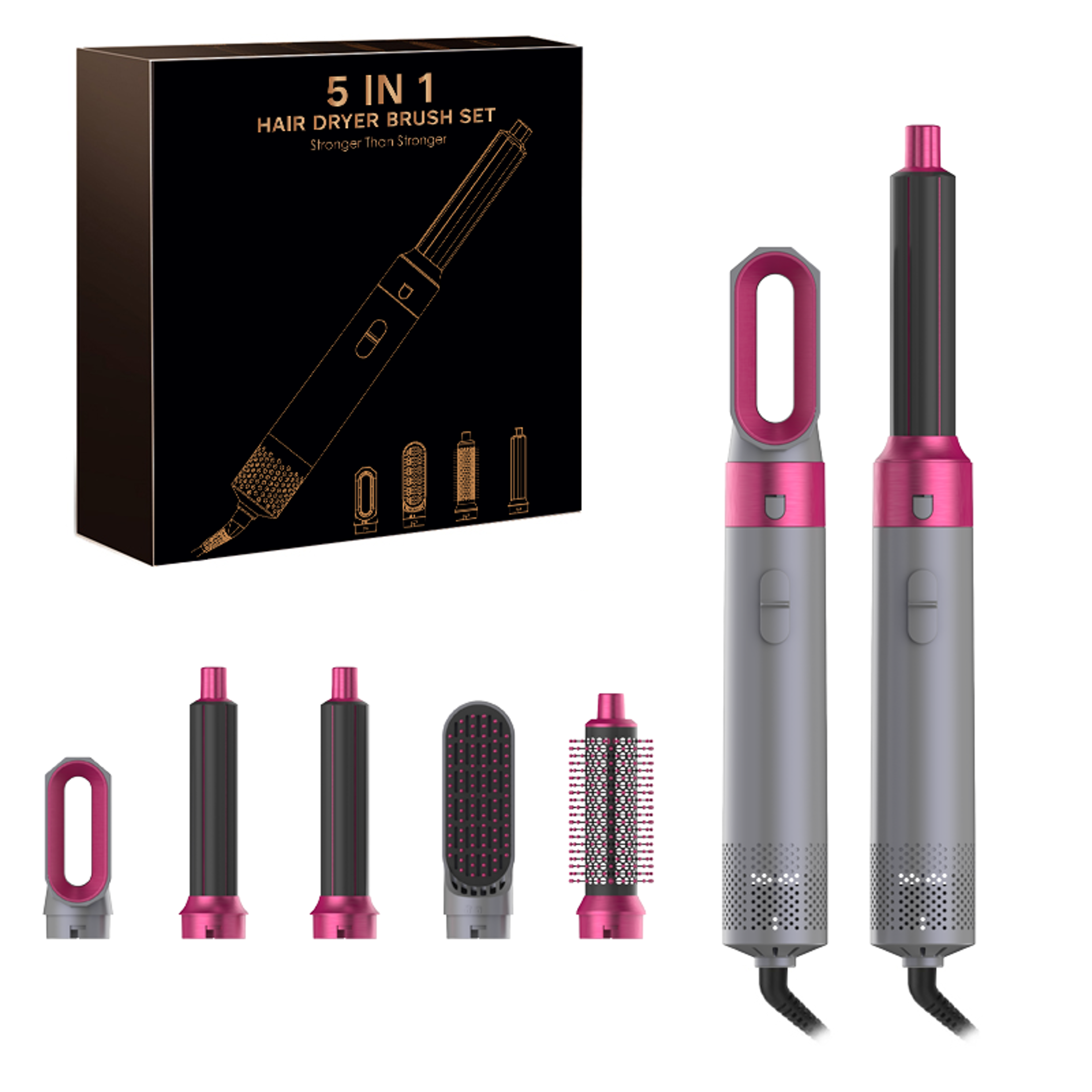 Hair Styler Ionic Hair Dryer Brush Set With Hot Air Brush And Fast Drying Technology 8