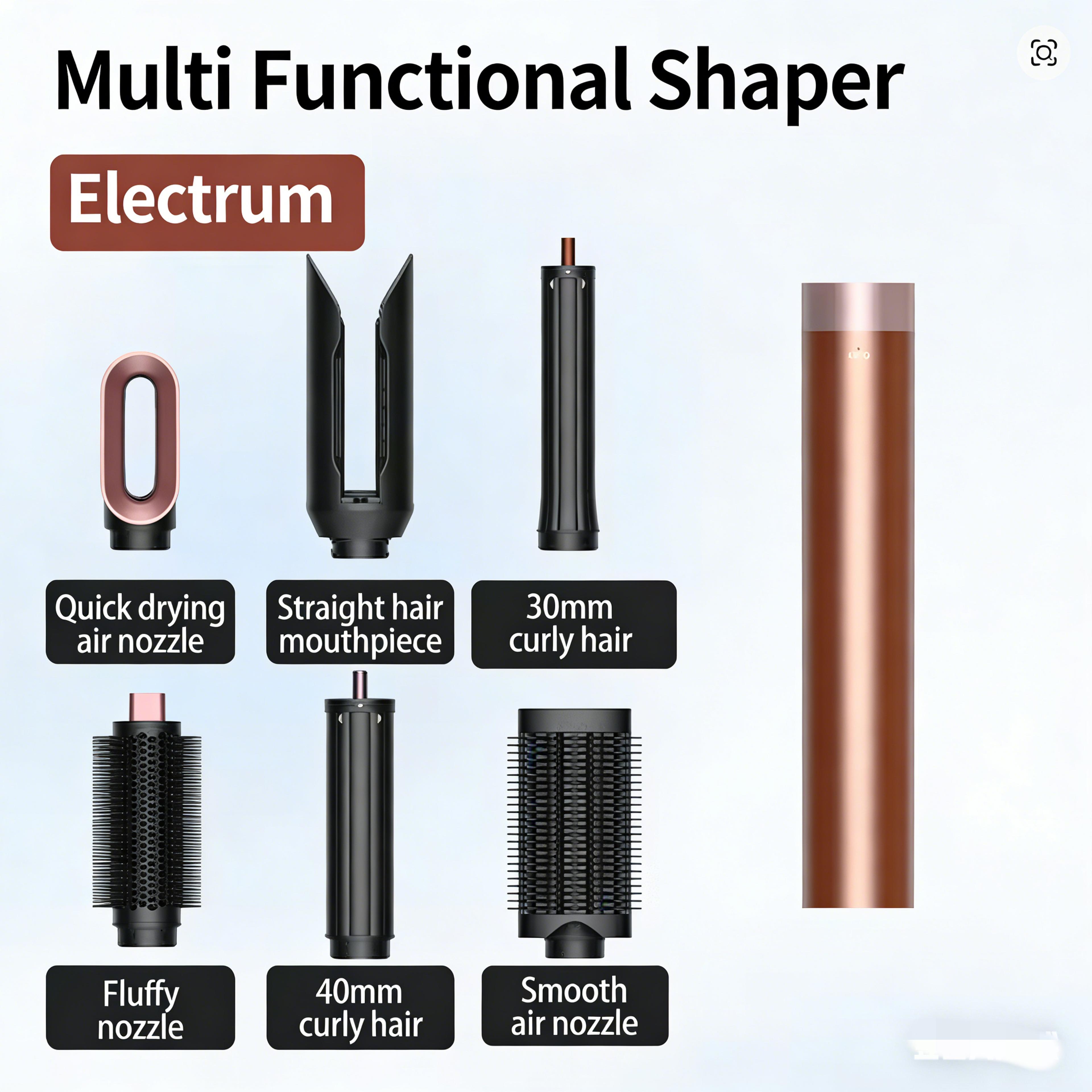 Hair Styler With Negative Ion Hair Dryer Brush For Fast Drying Curling  Volumizing 9