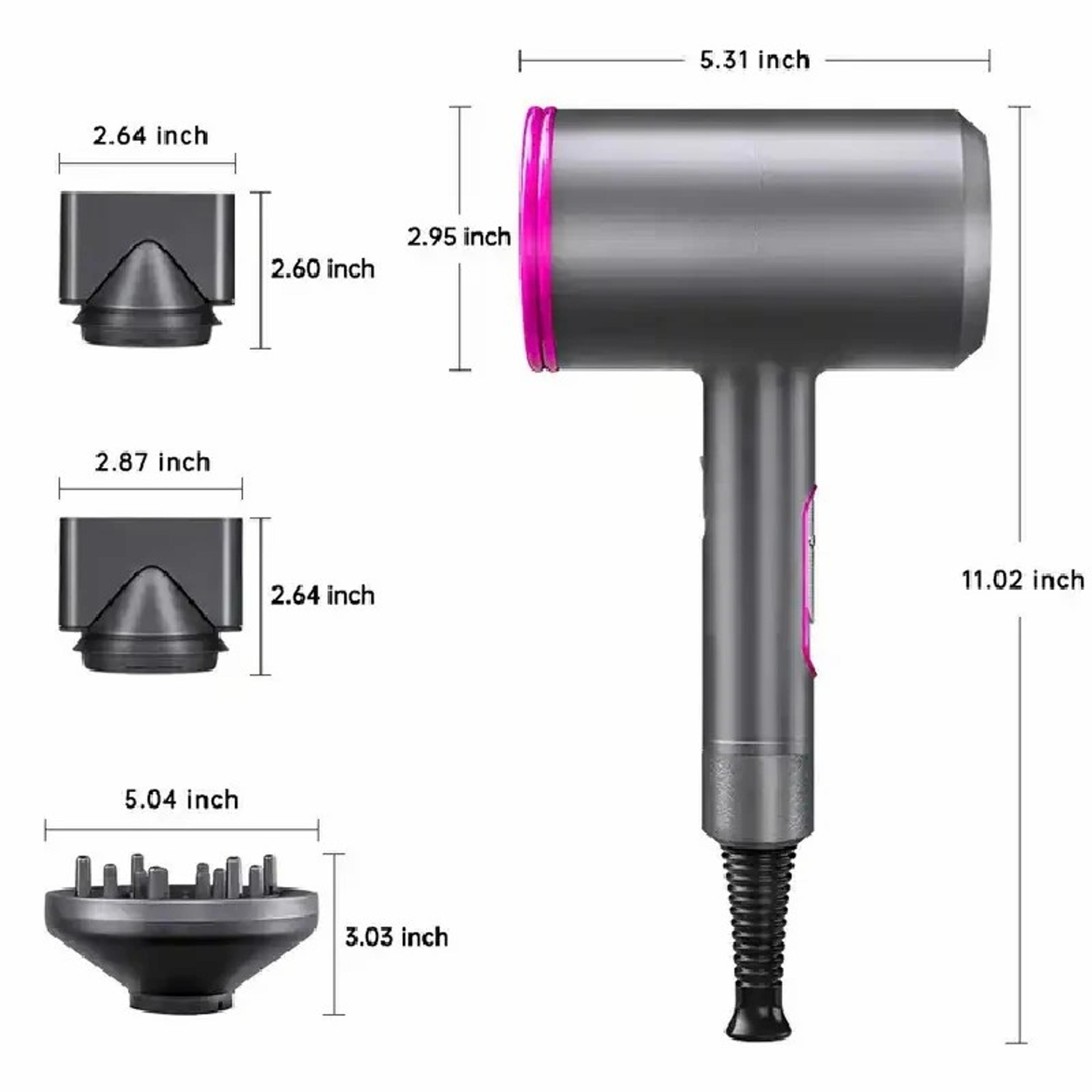 Professional Negative Ion Hair Dryer With Diffuser Hot  Cold Air Fast Drying Blow Dryer 2