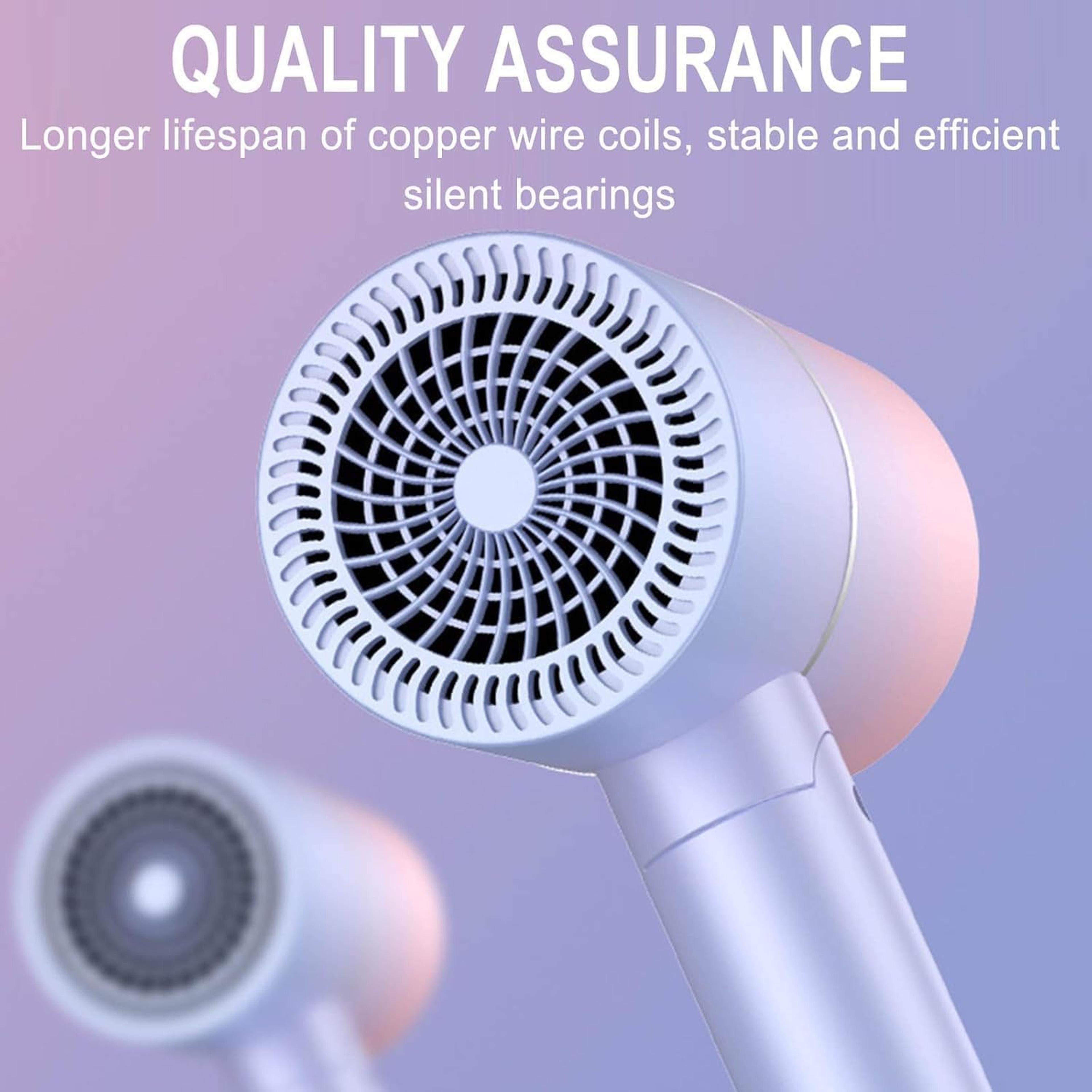 Negative Ion Hair Dryer With Diffuser Foldable Lightweight Fast Dry Blow Dryer 1