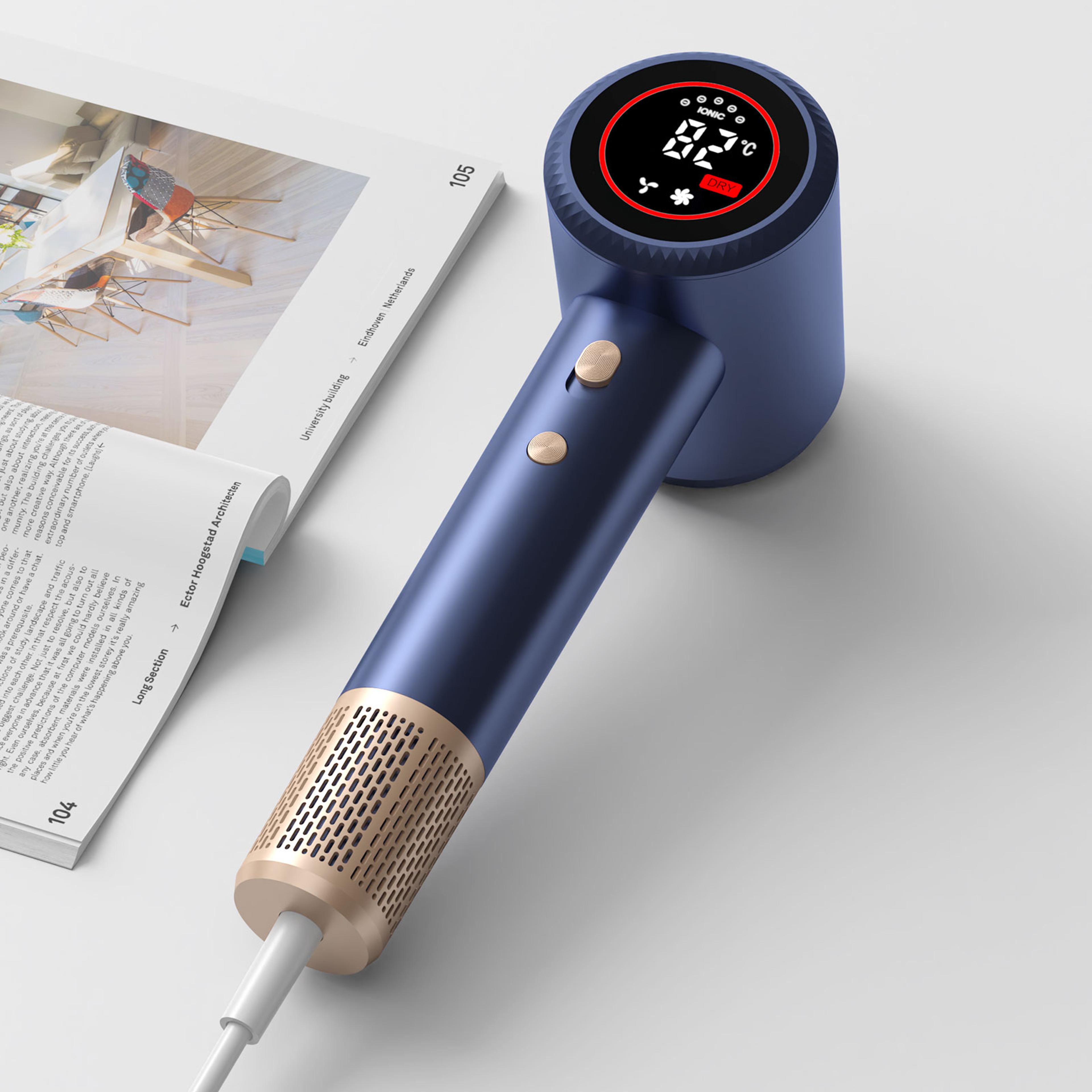 High Speed Ionic Hair Dryer With BLDC Motor Digital Display  Quiet Bladeless Design 2