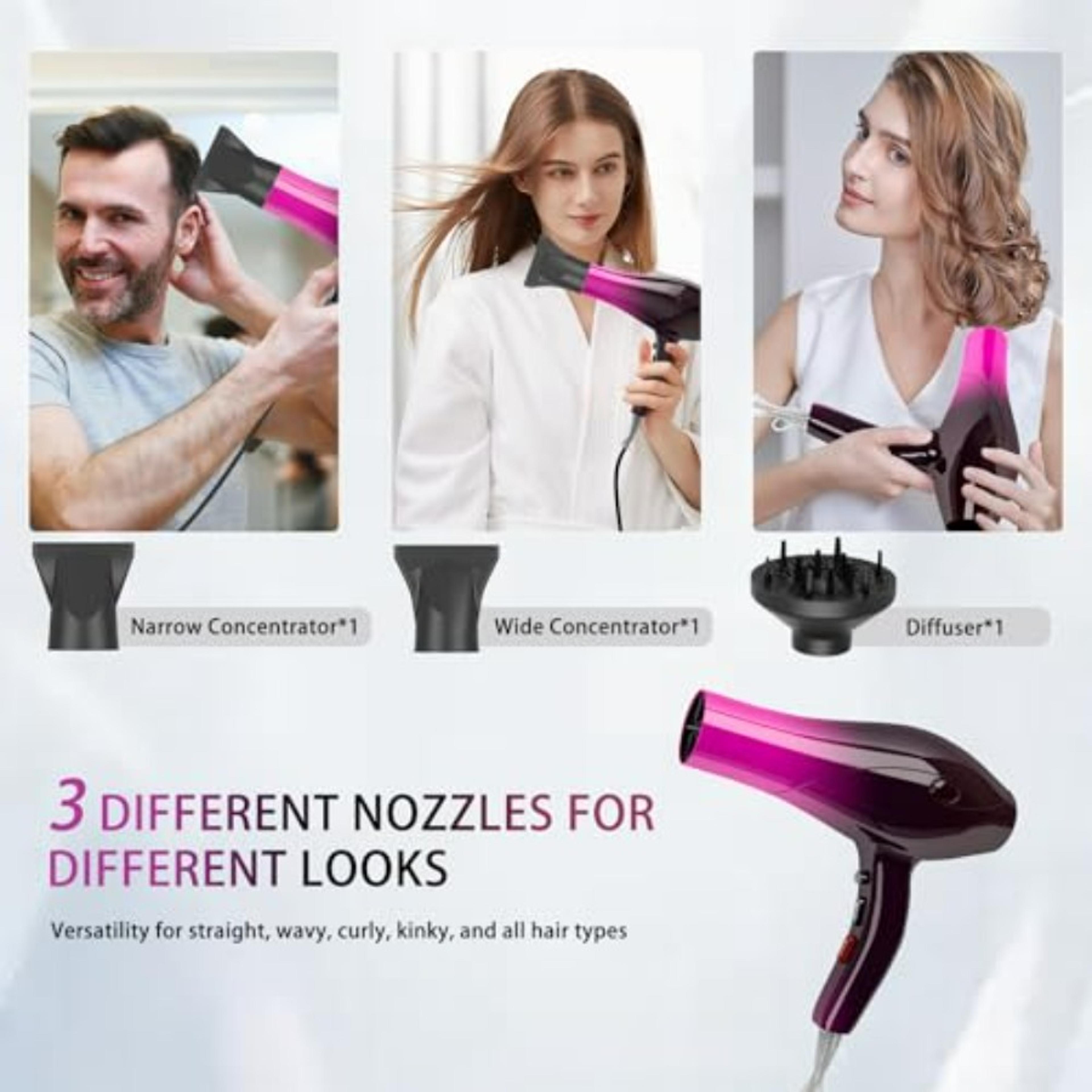 Professional Ionic Hair Dryer Fast Drying Negative Ion Blow Dryer With Diffuser 5