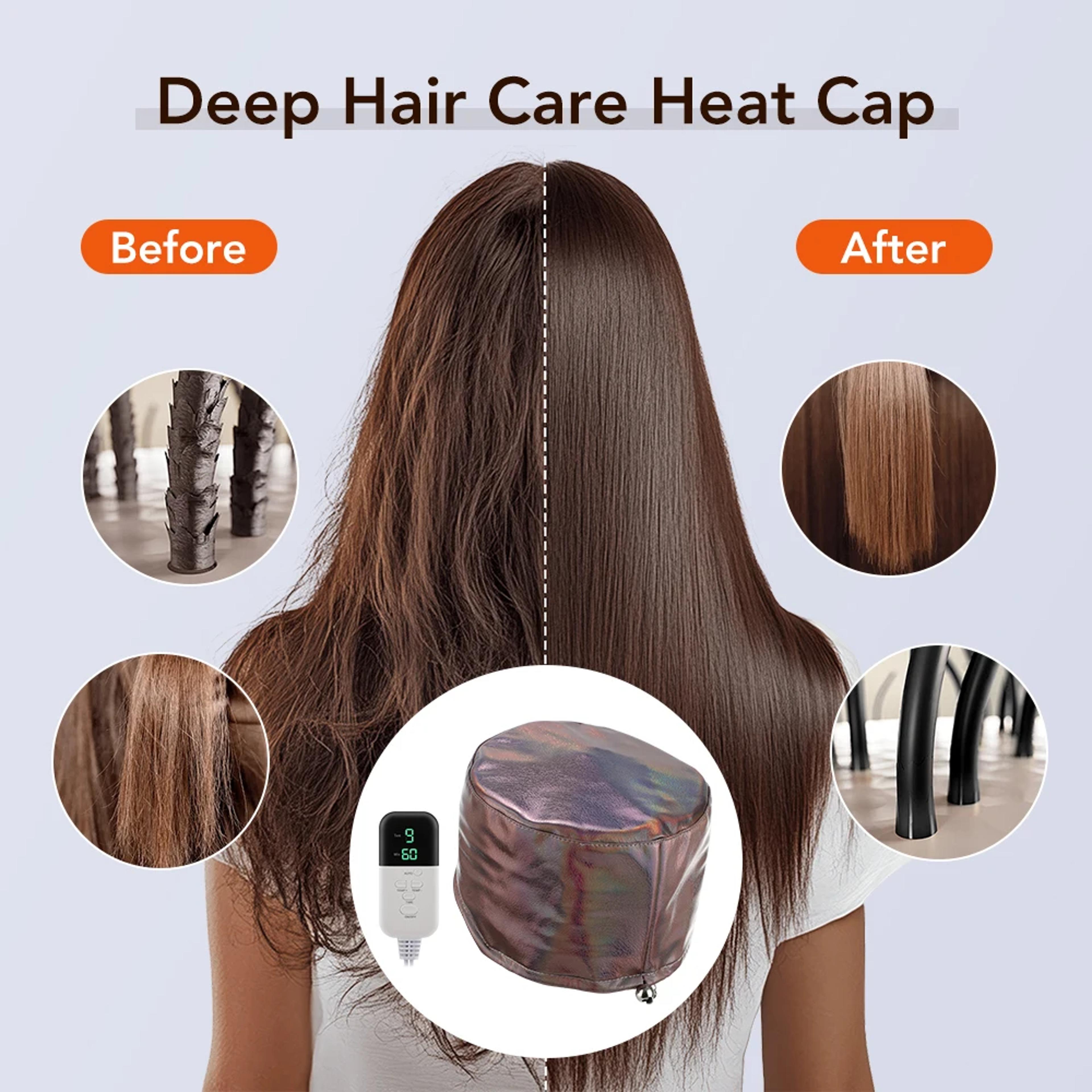 Hair Steamer Cap For Deep Conditioning With Adjustable Heat  Timer 4
