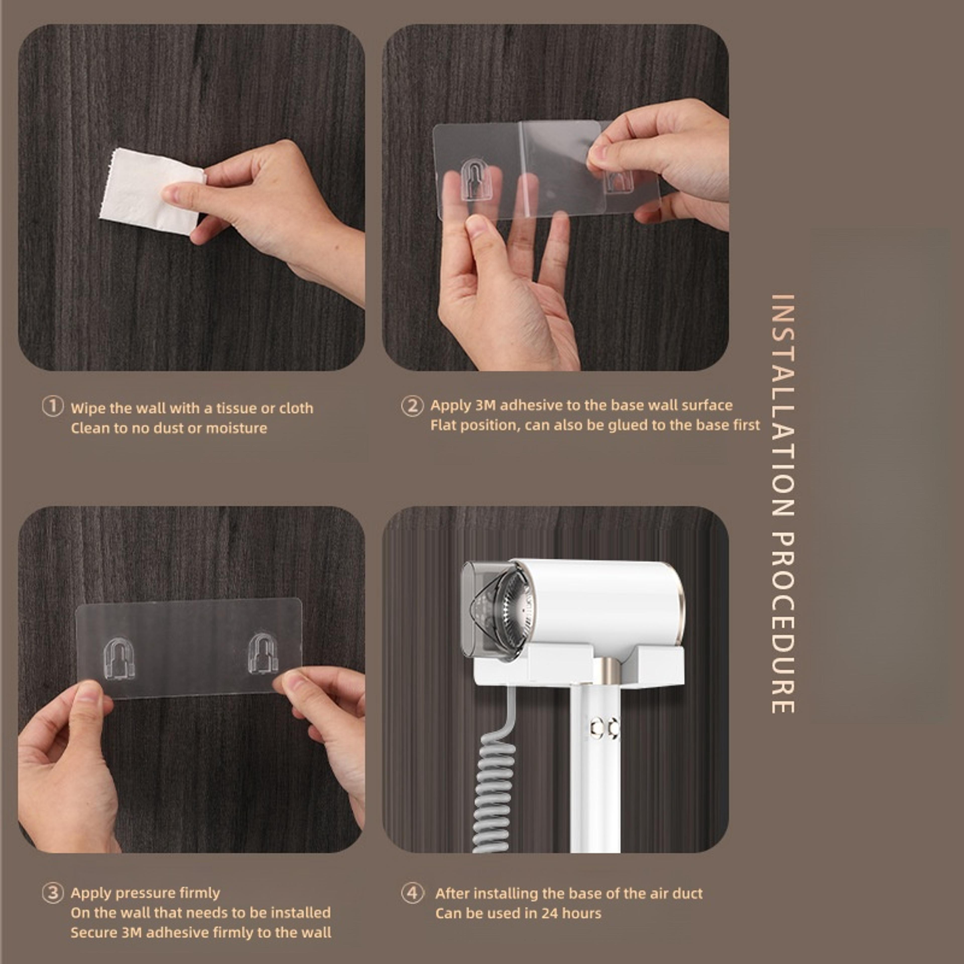 Wall Mounted Hair Dryer With Fast Drying Quiet Operation  No Drill Installation 3